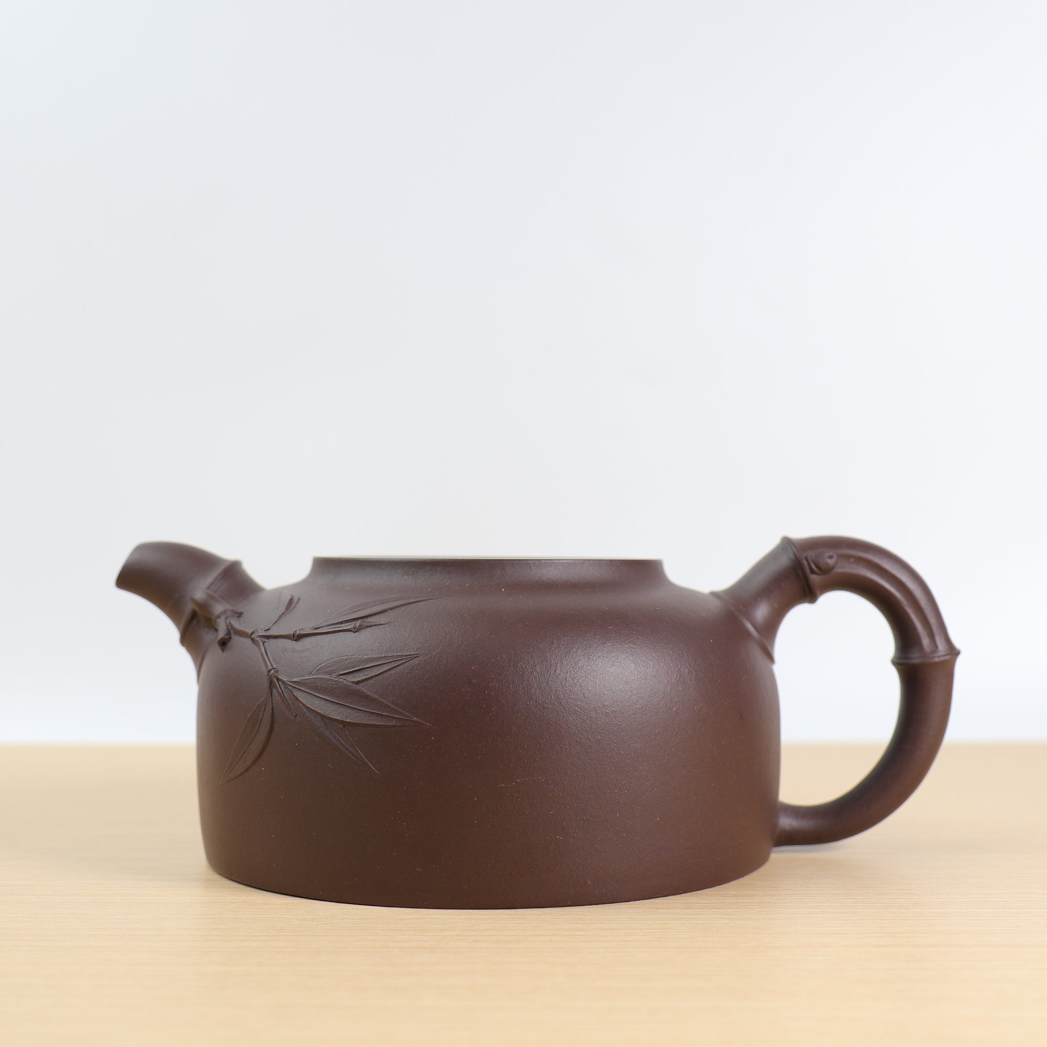 [Large Exquisite Bamboo Rhyme Pot] Original Mine Old Purple Clay Teapot with Bamboo Style and Purple Clay Teapot