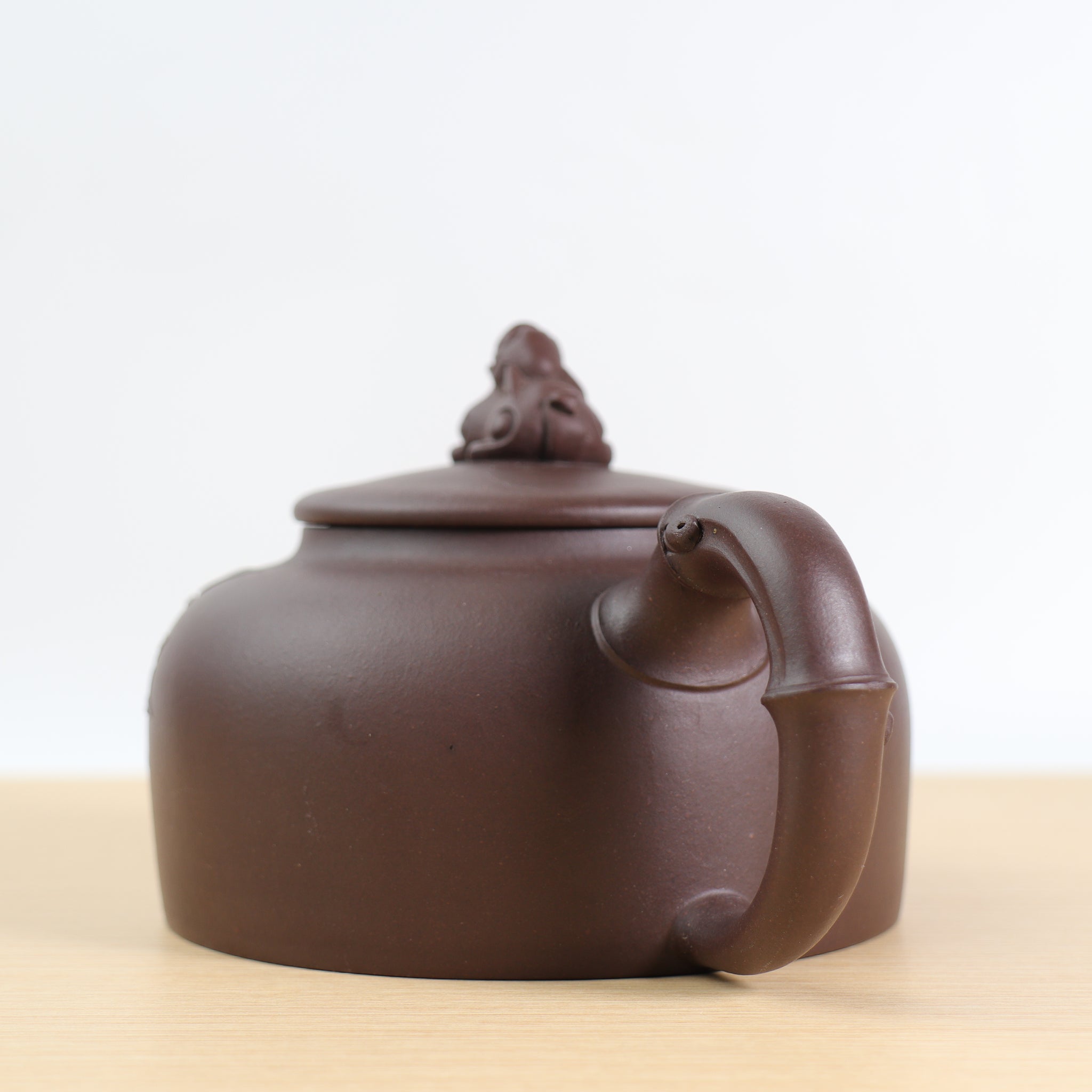 [Large Exquisite Bamboo Rhyme Pot] Original Mine Old Purple Clay Teapot with Bamboo Style and Purple Clay Teapot