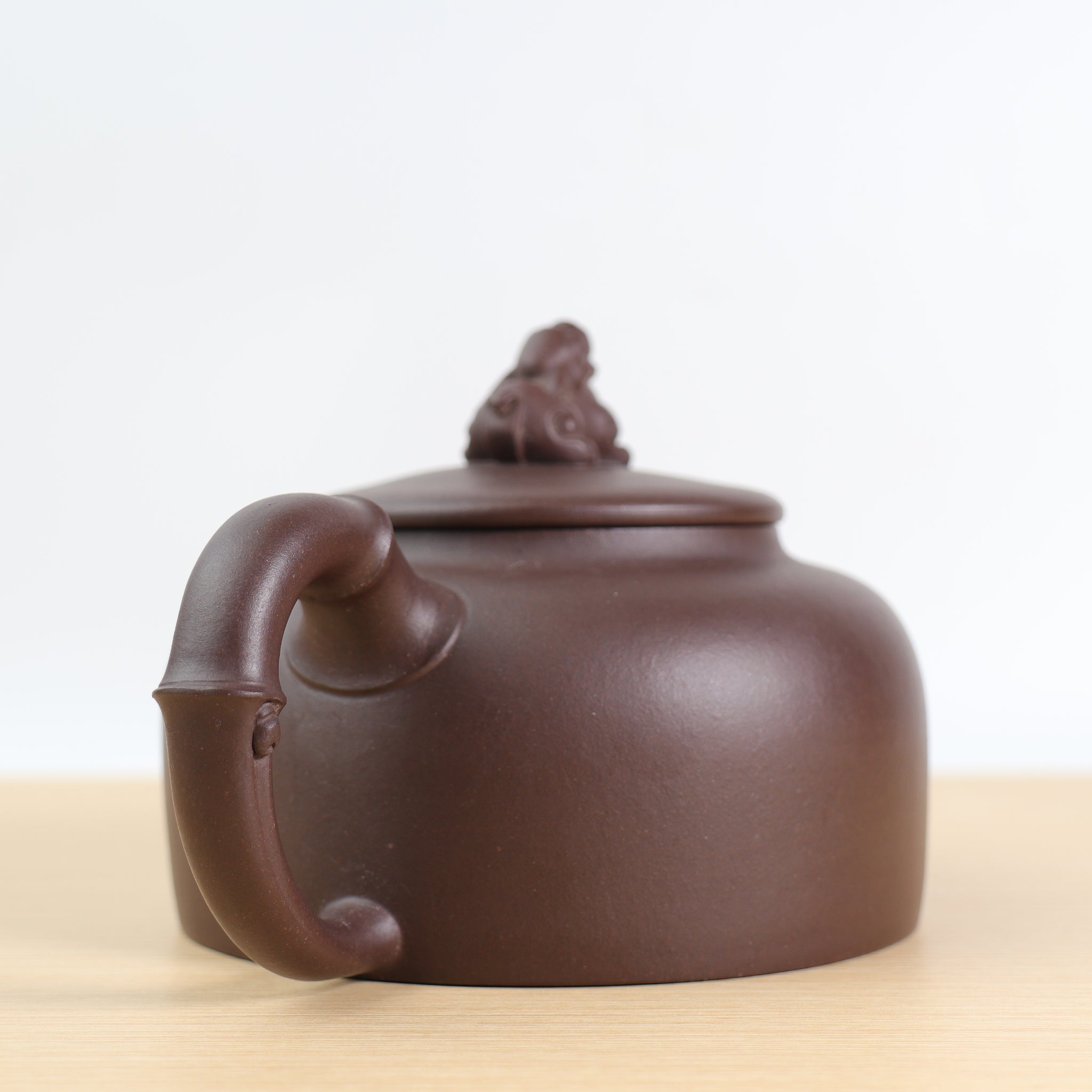 [Large Exquisite Bamboo Rhyme Pot] Original Mine Old Purple Clay Teapot with Bamboo Style and Purple Clay Teapot