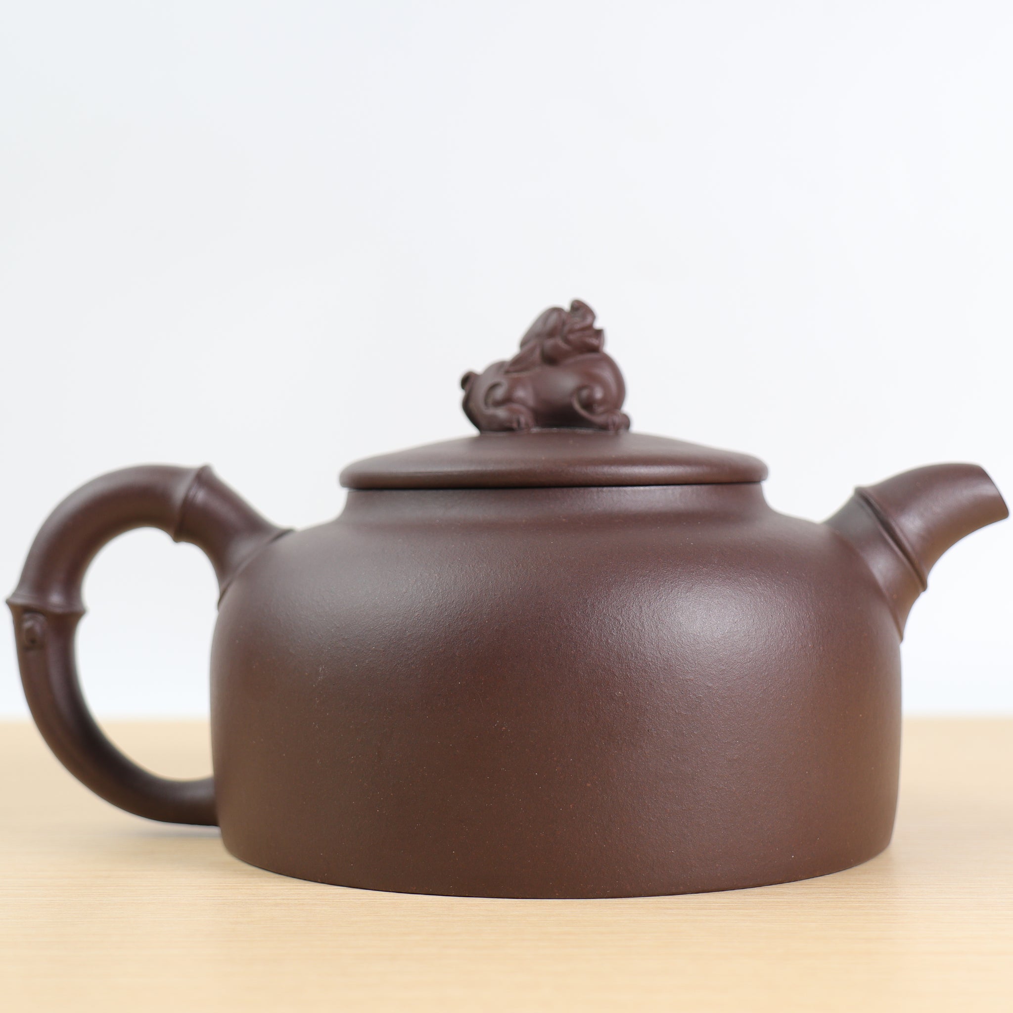 [Large Exquisite Bamboo Rhyme Pot] Original Mine Old Purple Clay Teapot with Bamboo Style and Purple Clay Teapot