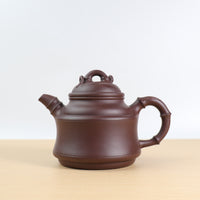 [Small Bamboo Top Pot] Original Mine Old Purple Clay Teapot with Bamboo Style Purple Clay Teapot