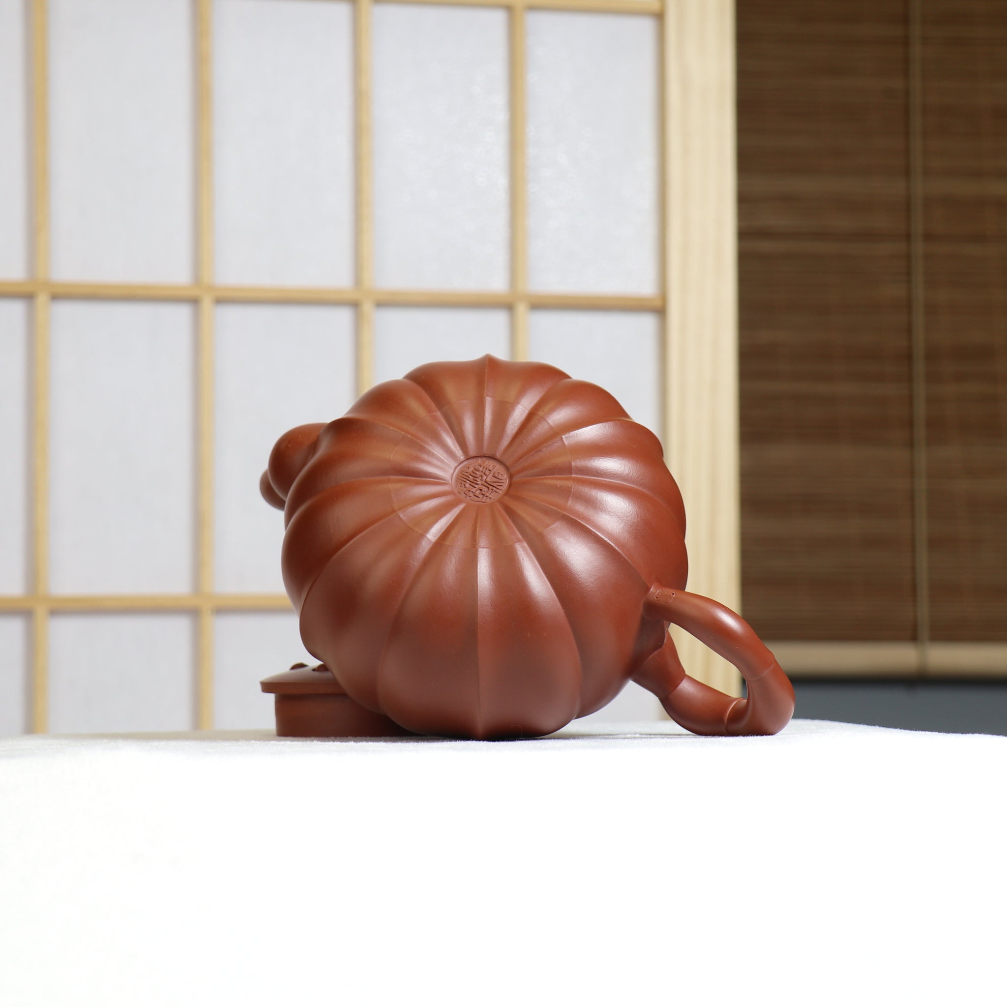 [Lotus Heart Pot] Fully handmade raw mineral vermilion clay simple purple sand teapot