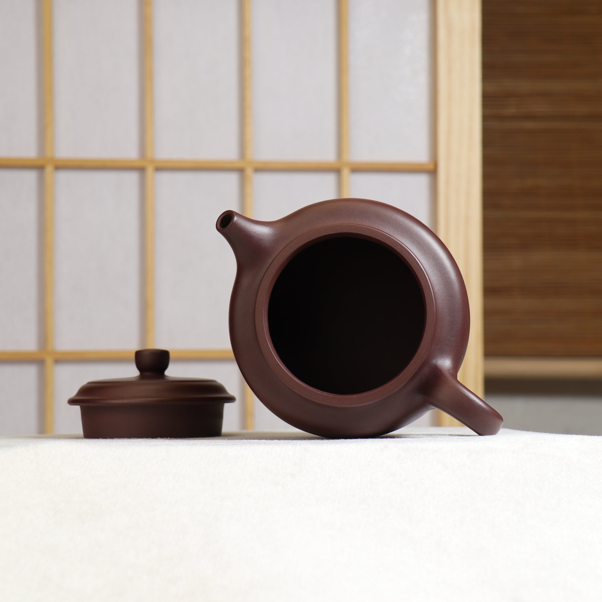 【De Zhong】Purple Clay Simple Purple Clay Teapot