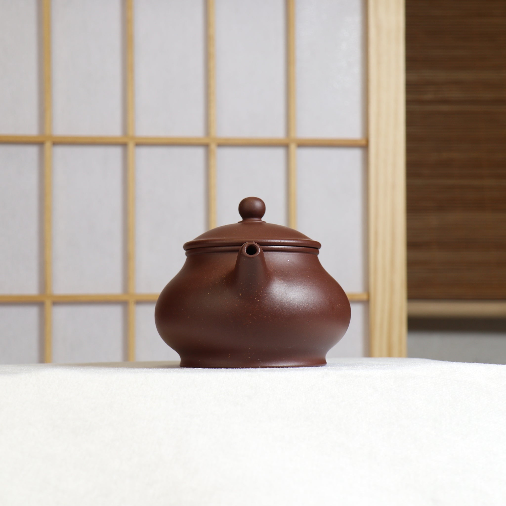 [Pan Hu] Fully handmade purple clay simple purple sand teapot