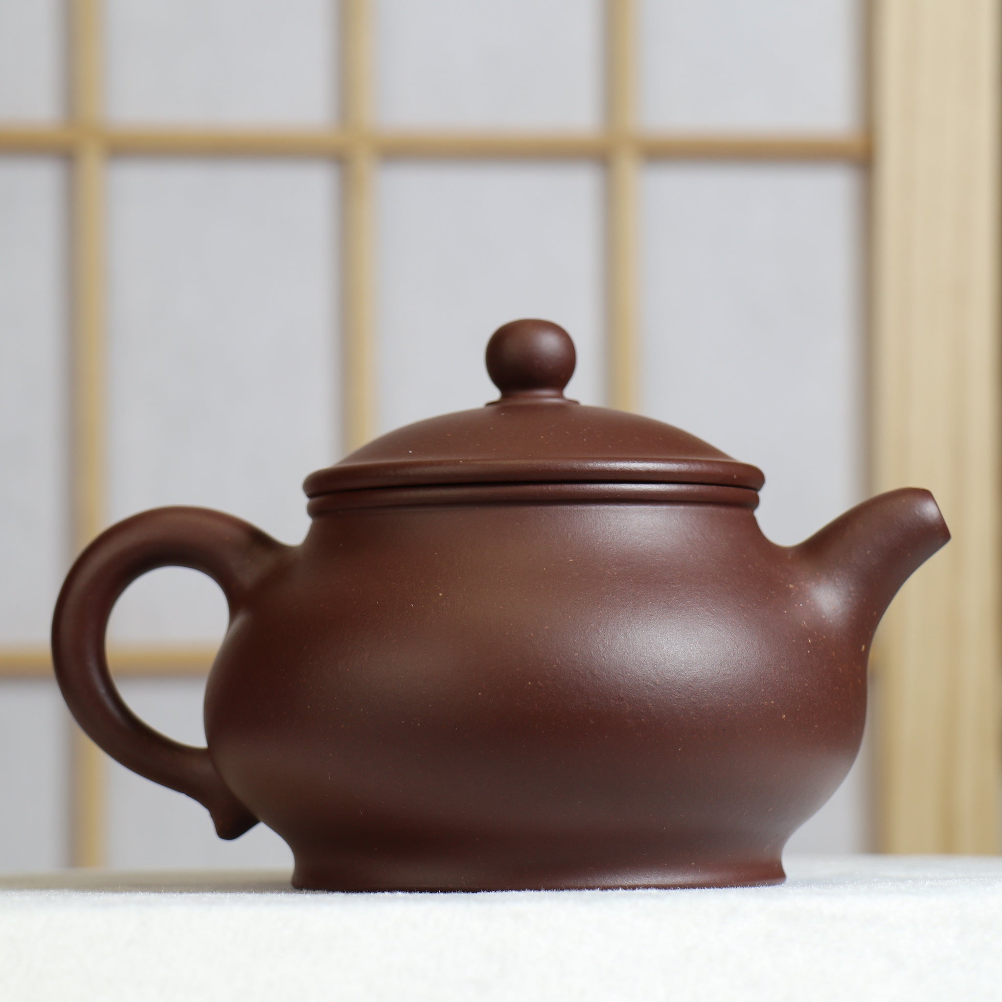 [Pan Hu] Fully handmade purple clay simple purple sand teapot