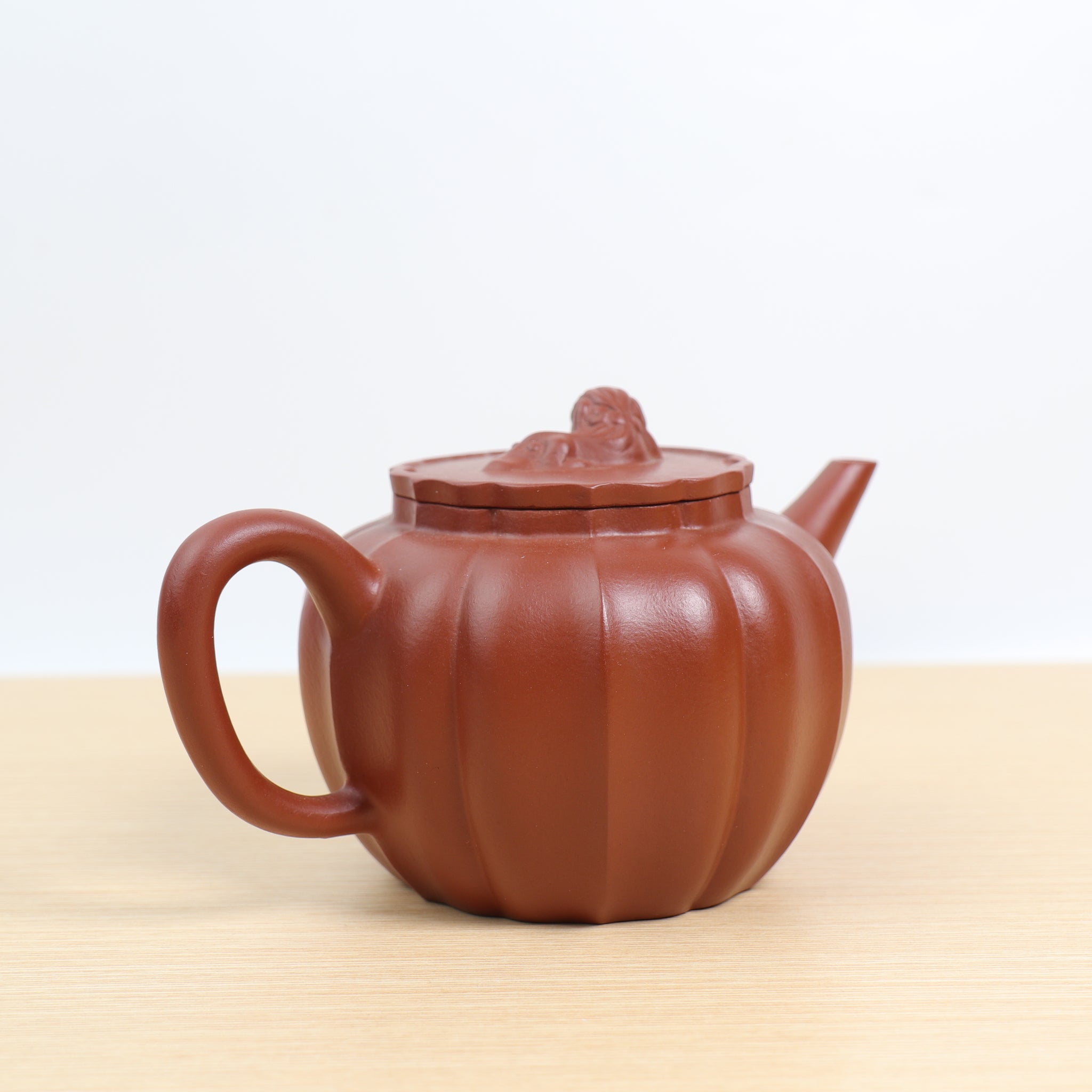 [Sided Lion Ball] Fully handmade raw mineral vermilion clay classic purple sand teapot