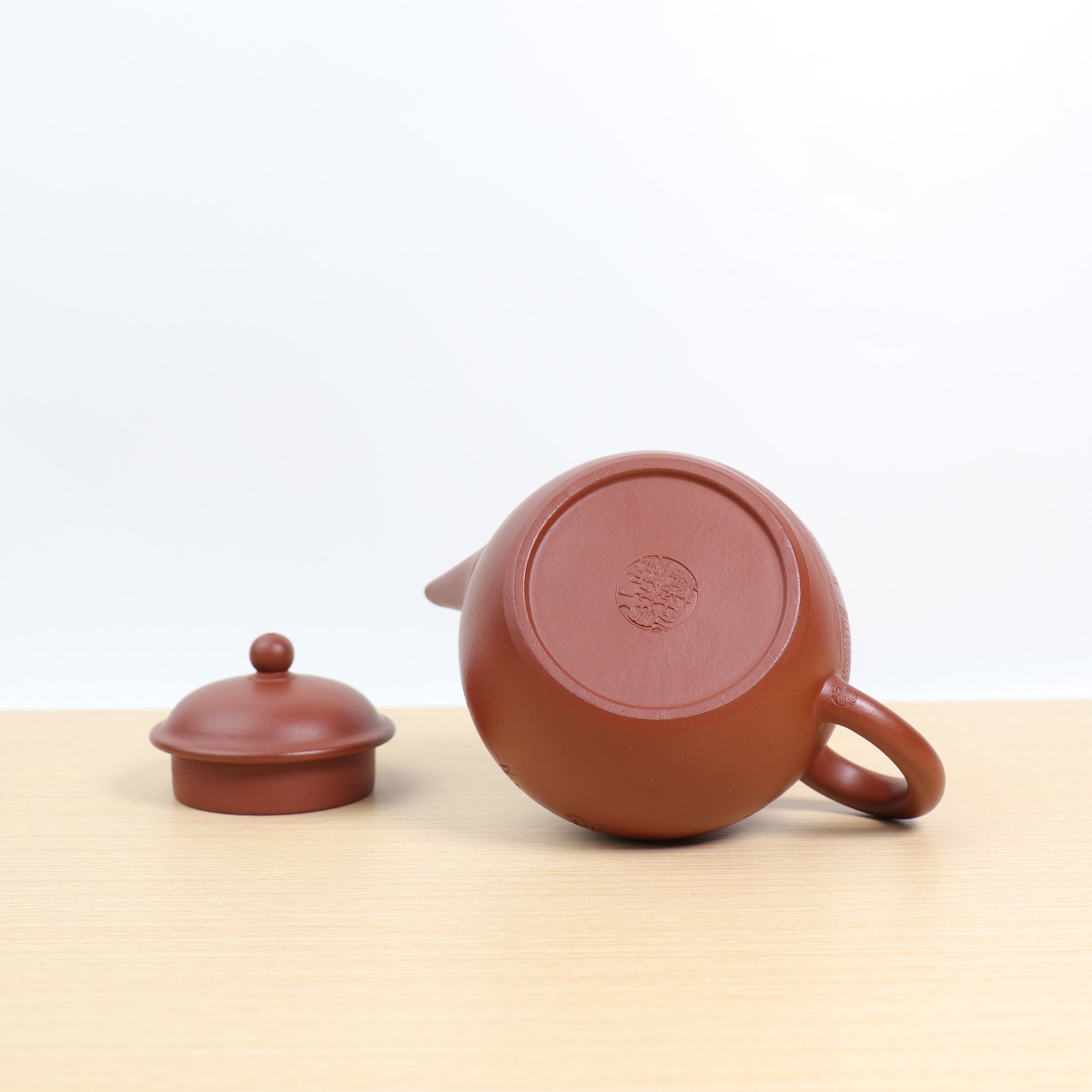 【高水平】全手工朱泥大紅袍刻繪紫砂茶壺