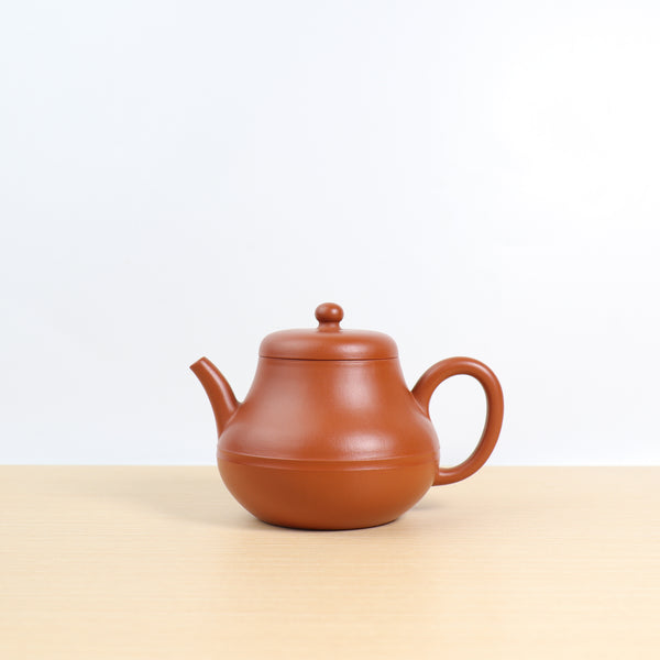 （已售出）*現貨太古**新品* *江友明弟子*【高線圓】全手工原礦金黃朱泥經典紫砂茶壺