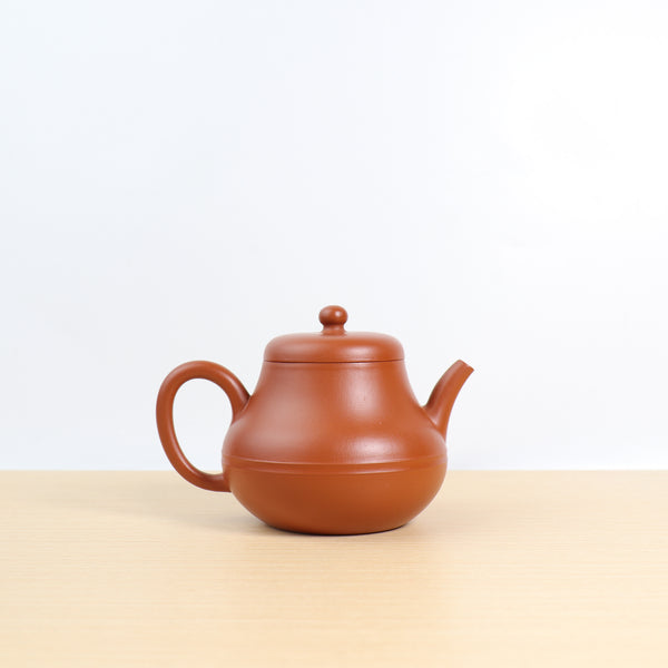 （已售出）*現貨太古**新品* *江友明弟子*【高線圓】全手工原礦金黃朱泥經典紫砂茶壺