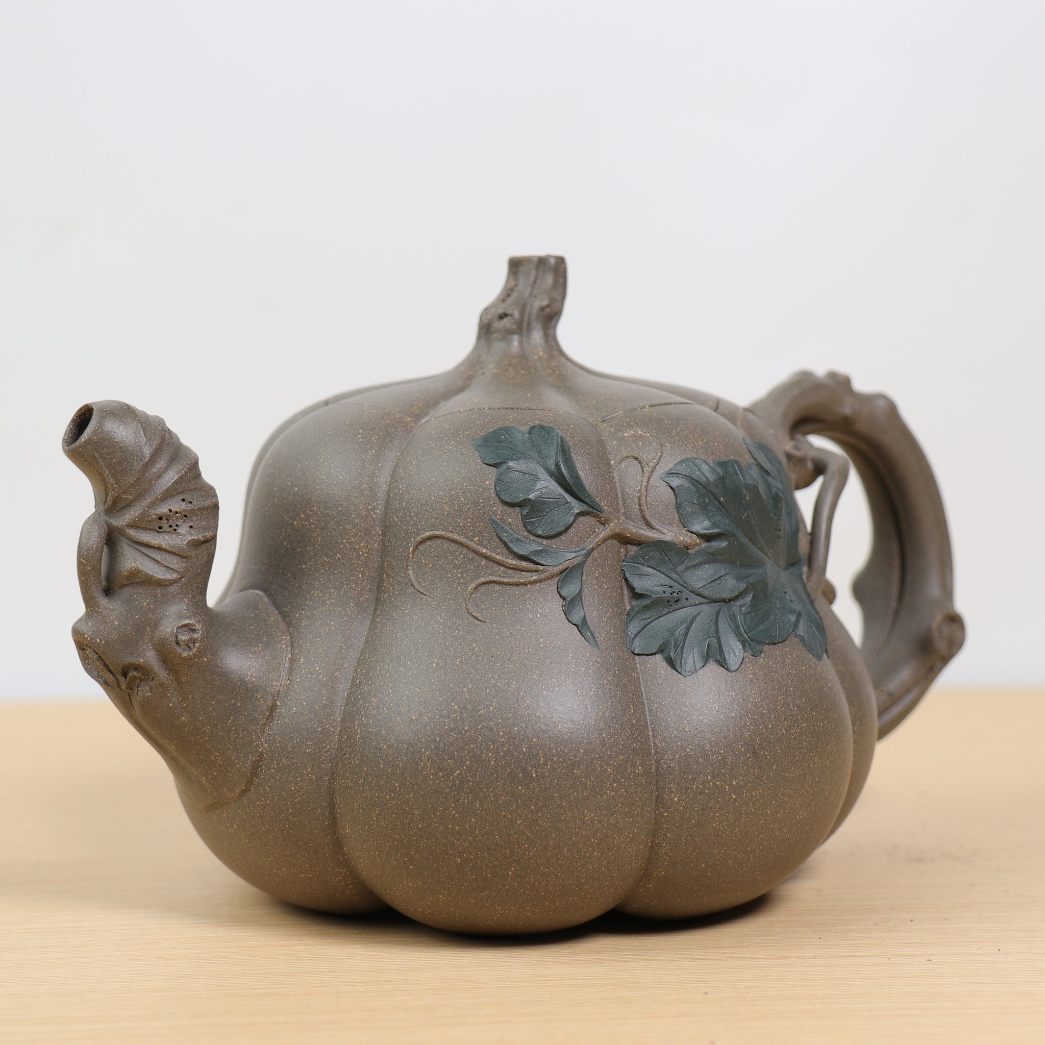 【南瓜】蟹殼青段泥紫砂茶壺