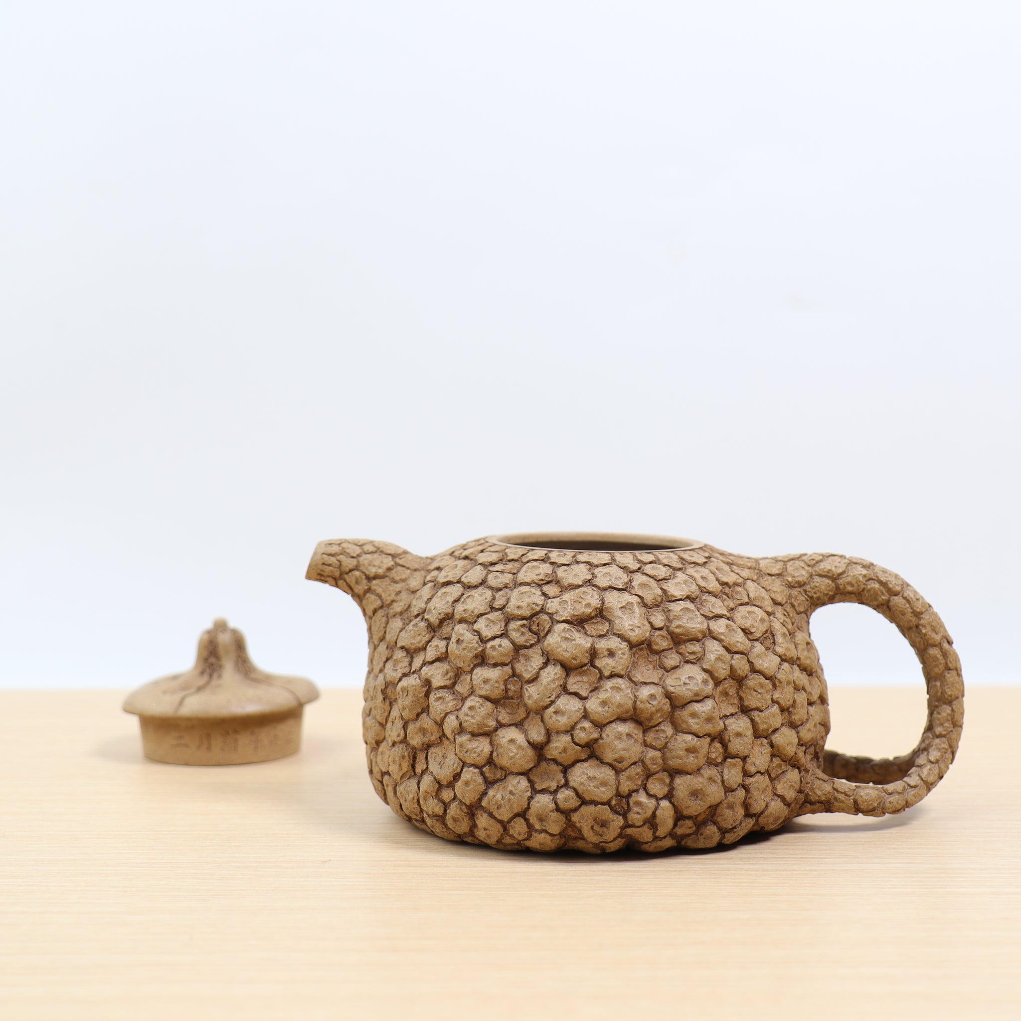 *New Product* [Melon Button for Spring] Fully Handmade Raw Mineral Old Section Clay Purple Clay Teapot