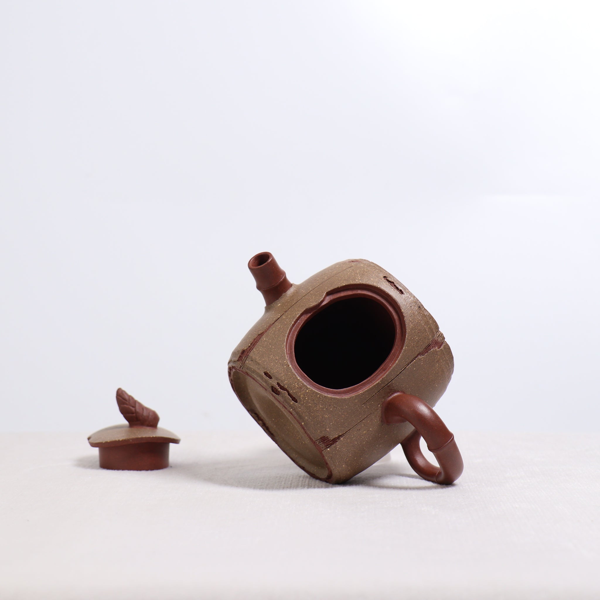 【竹節春筍】降坡泥段泥泥繪紫砂茶壺