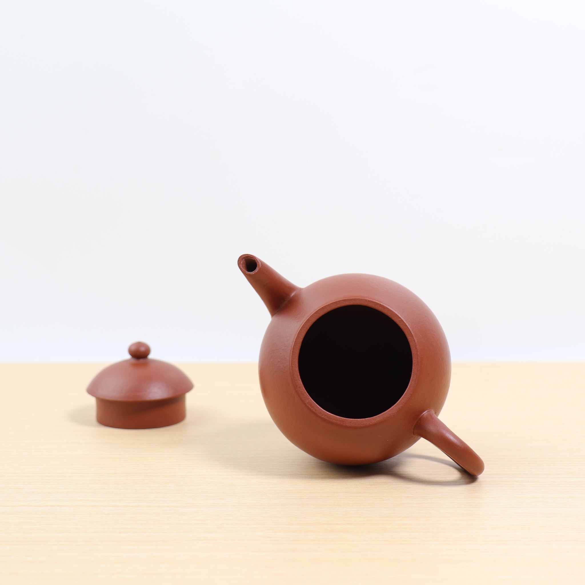 [Mengchen Style·Egg Teapot] Fully handmade original ore vermilion imitation ancient purple sand teapot