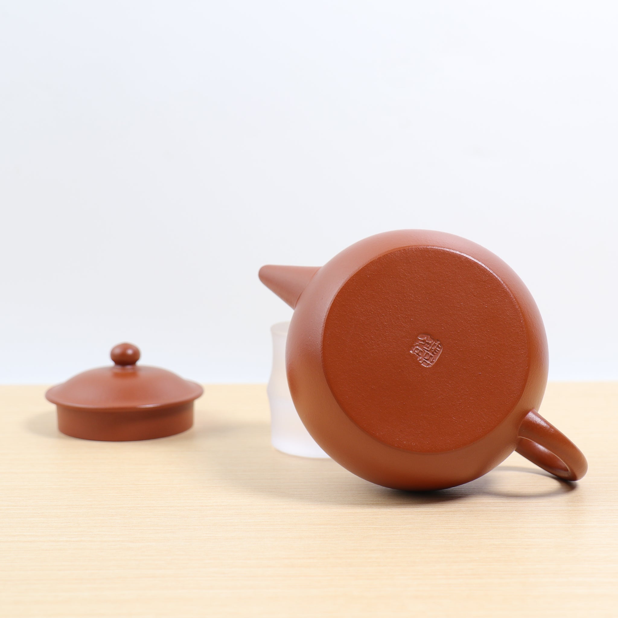 (Sold) *New Product* [Ming-style hat teapot] Fully handmade raw ore Zhaozhuang vermillion mud and purple sand teapot