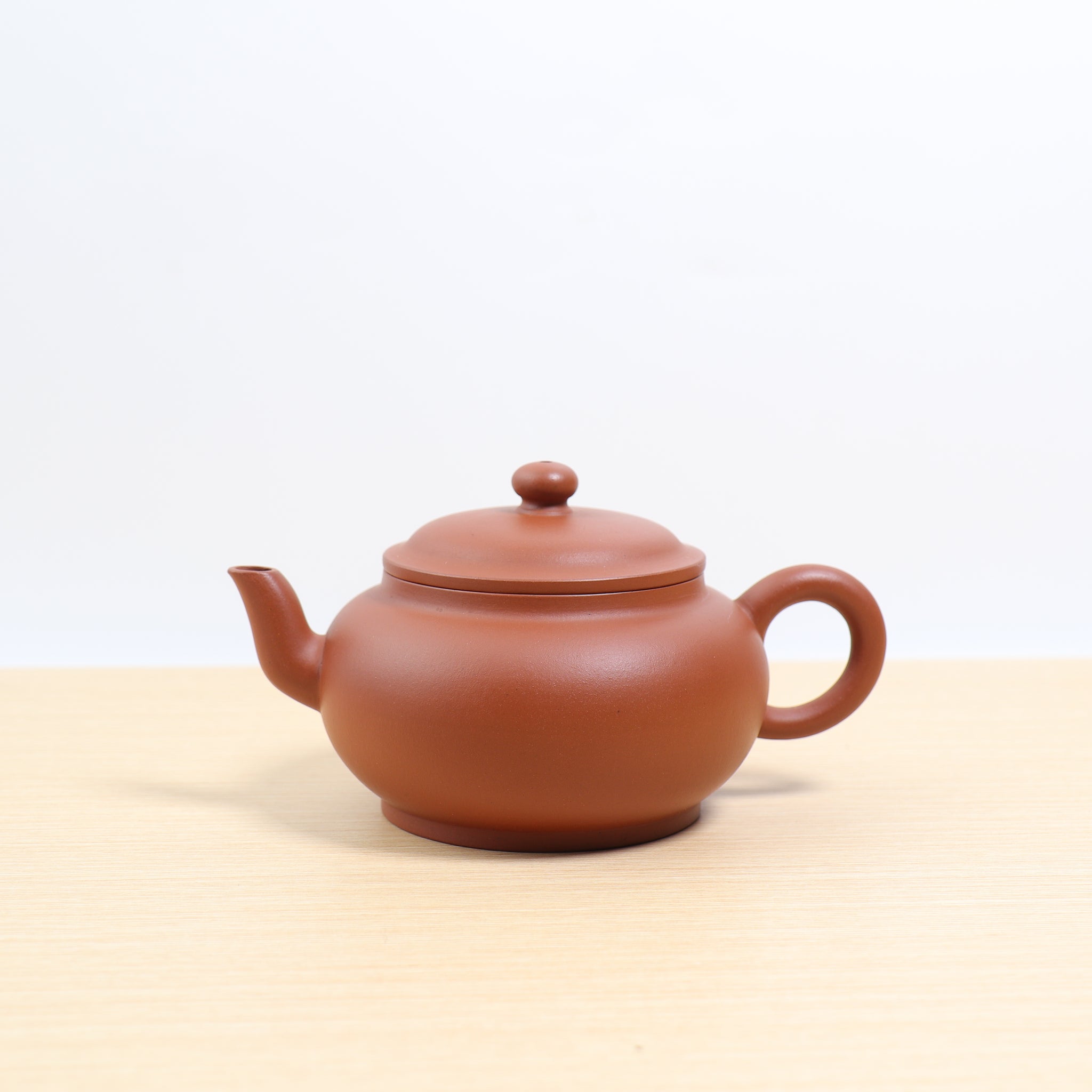 *新品*【繼玩扁圓】全手工原礦朱泥摹古紫砂茶壺