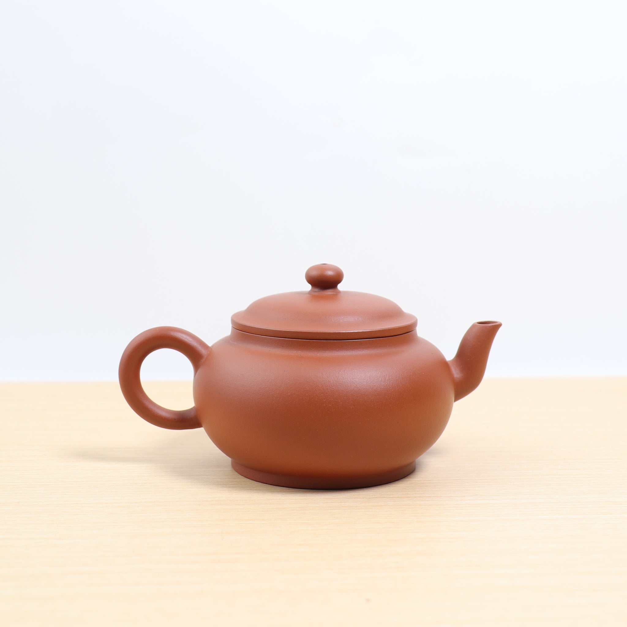 *新品*【繼玩扁圓】全手工原礦朱泥摹古紫砂茶壺