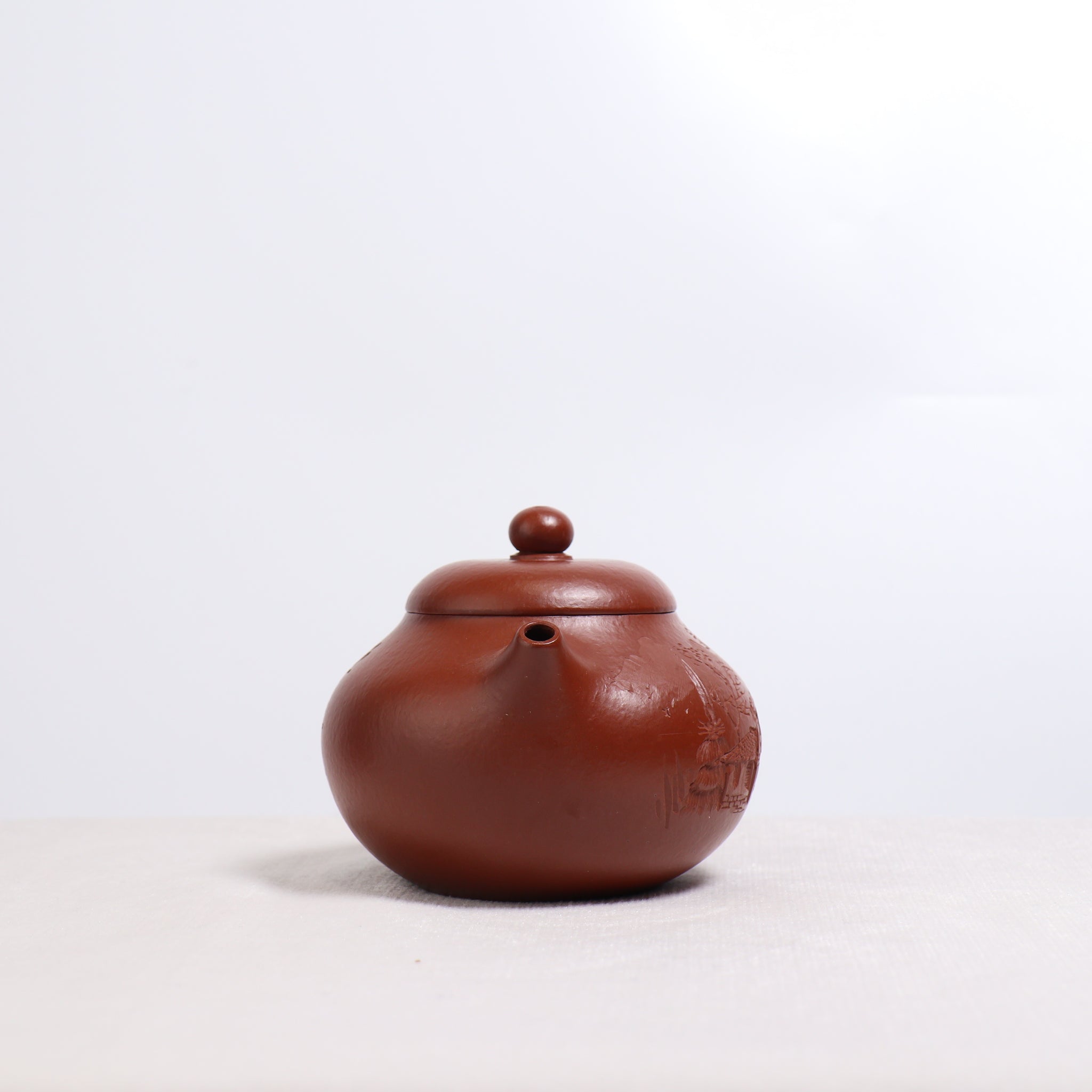 (Sold) *In Stock Taikoo* [Wendan] Coarse Sand Vermilion Dahongpao Purple Clay Teapot