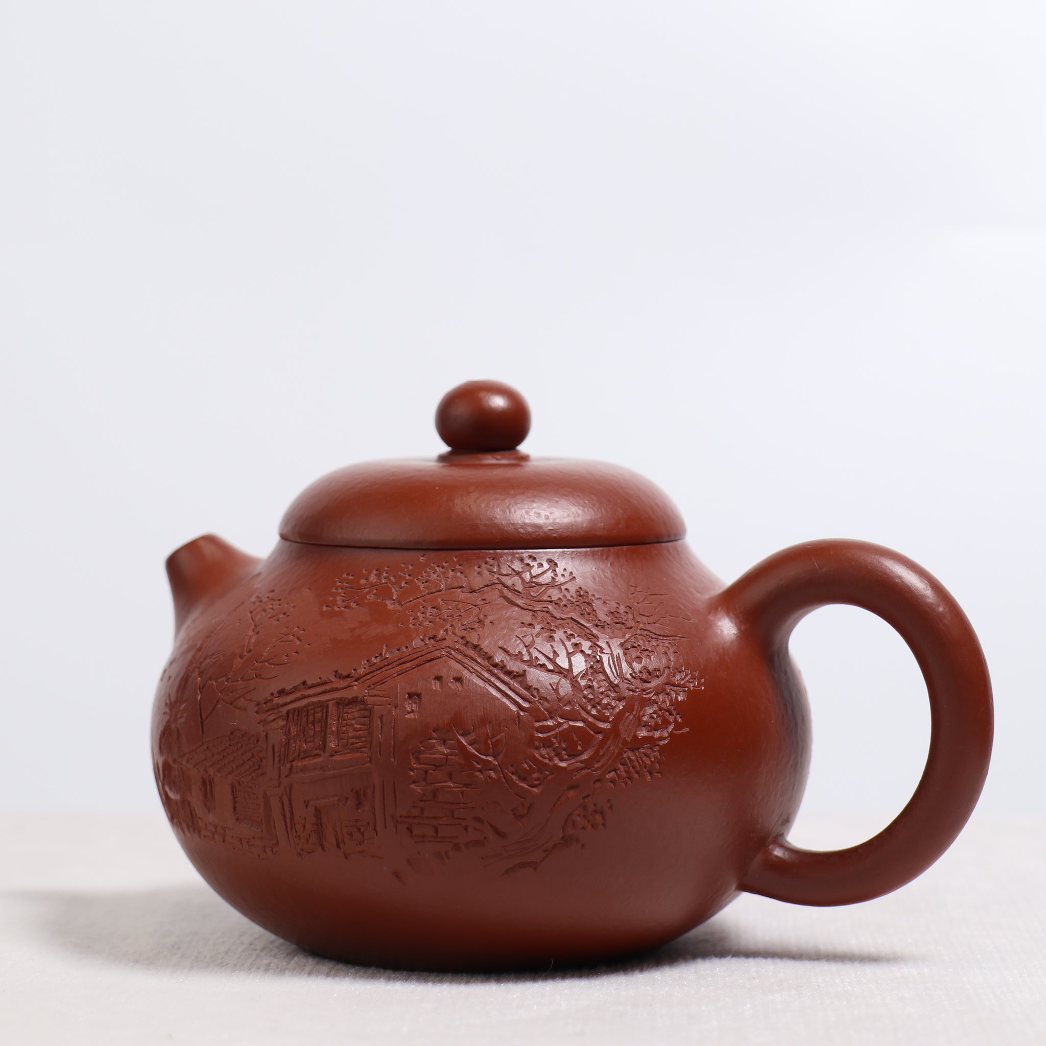 (Sold) *In Stock Taikoo* [Wendan] Coarse Sand Vermilion Dahongpao Purple Clay Teapot