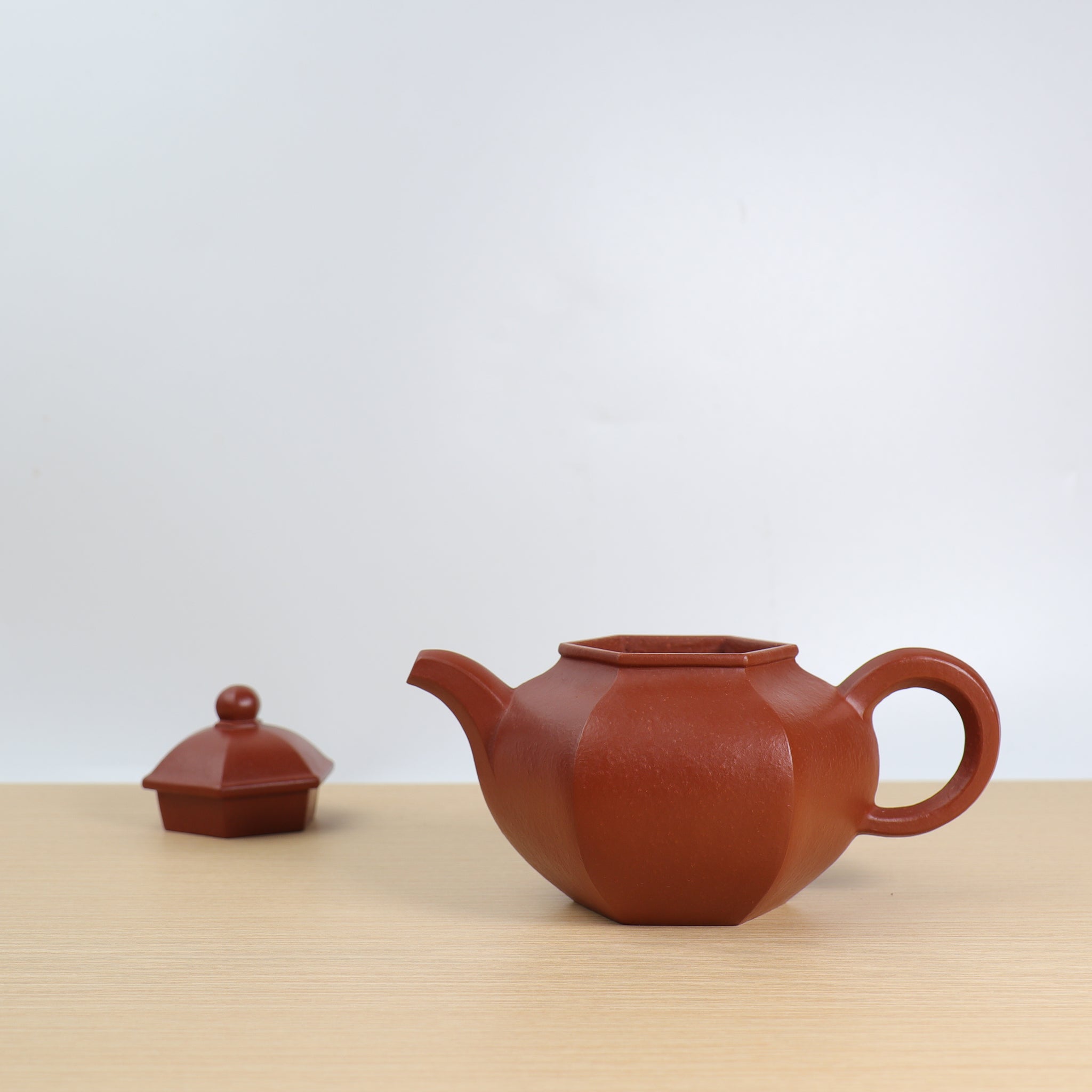 [Liu Fang Daozi] Raw mineral cinnabar mud and purple sand teapot