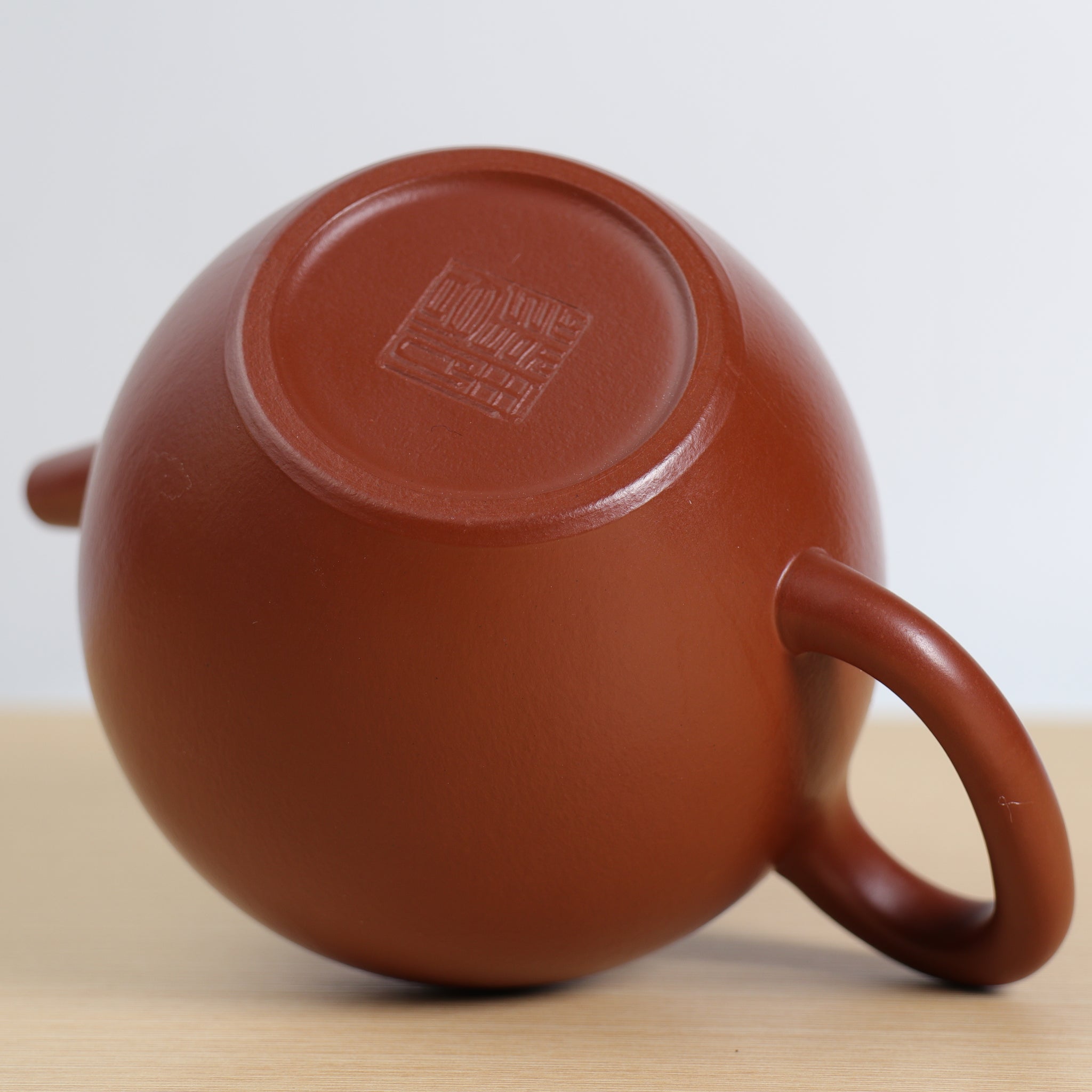 [Juluzhu] Fully handmade raw mineral cinnabar mud and purple sand teapot