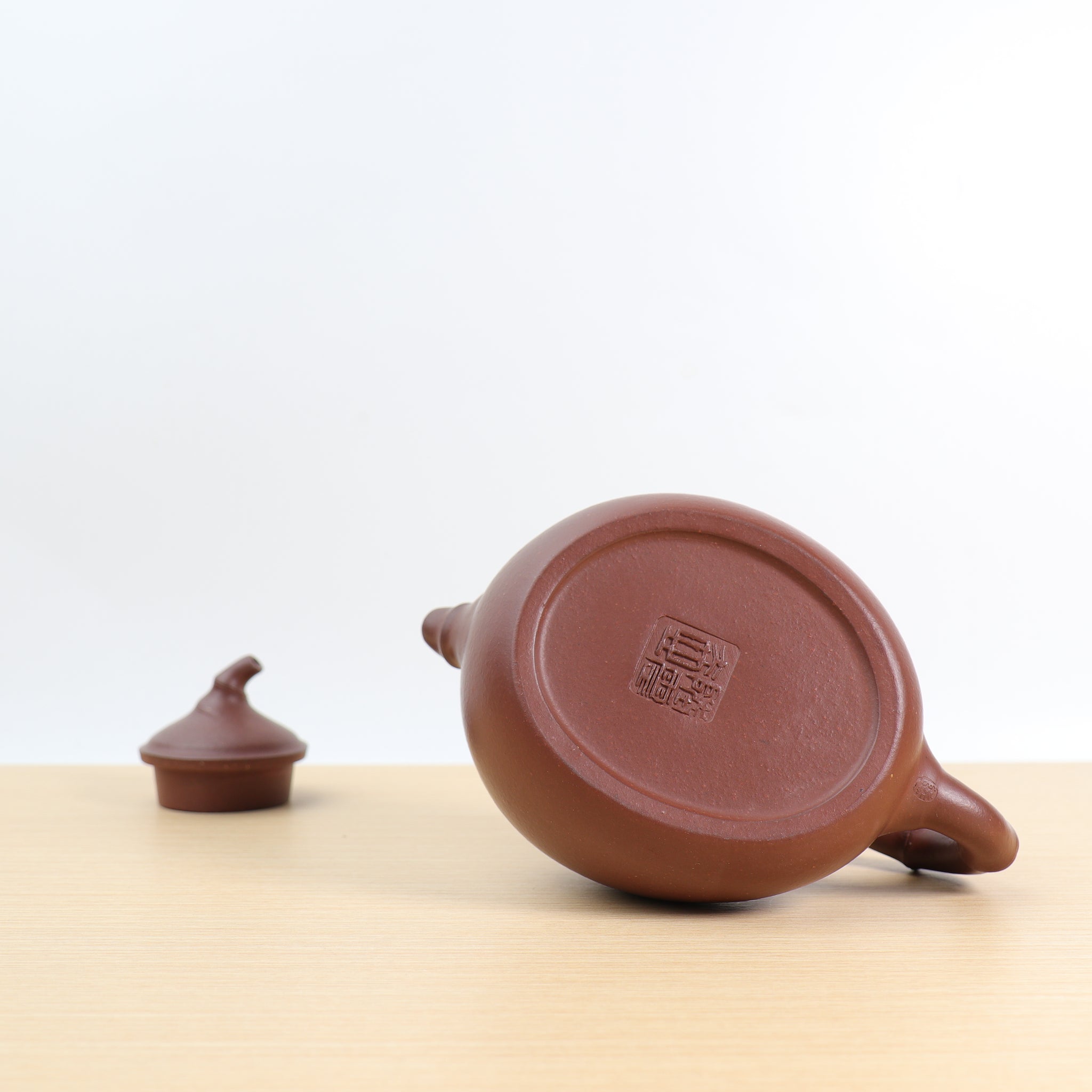 [Jin Bamboo Pot] Fully handmade raw ore bottom trough blue carved purple clay teapot