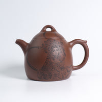 [Qin Quan·Mu Guiying] All hand-carved original ore old purple clay and purple sand teapots 