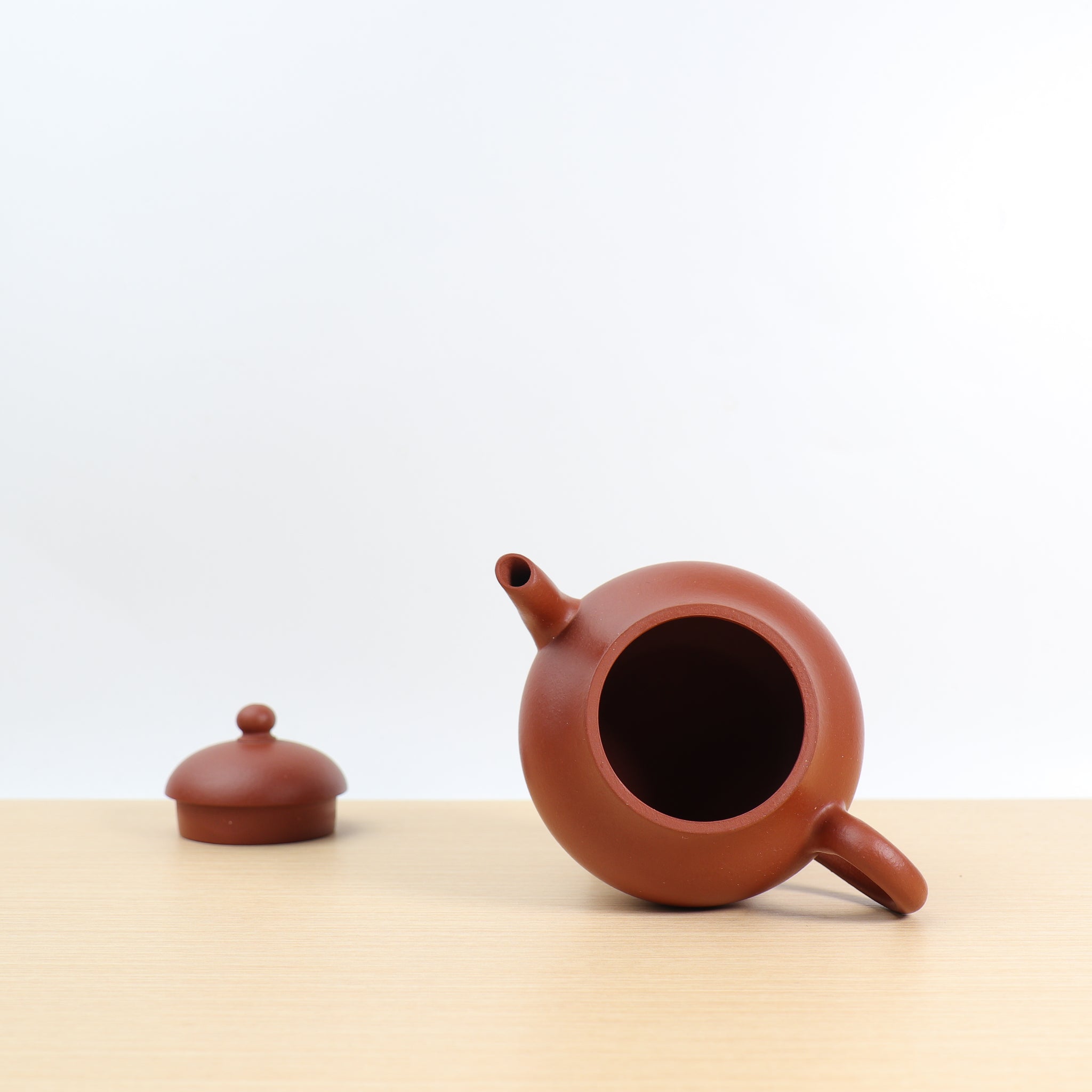 (Sold) [Kangxi Pear Style] Fully Handmade Zhuni Dahongpao Purple Clay Teapot