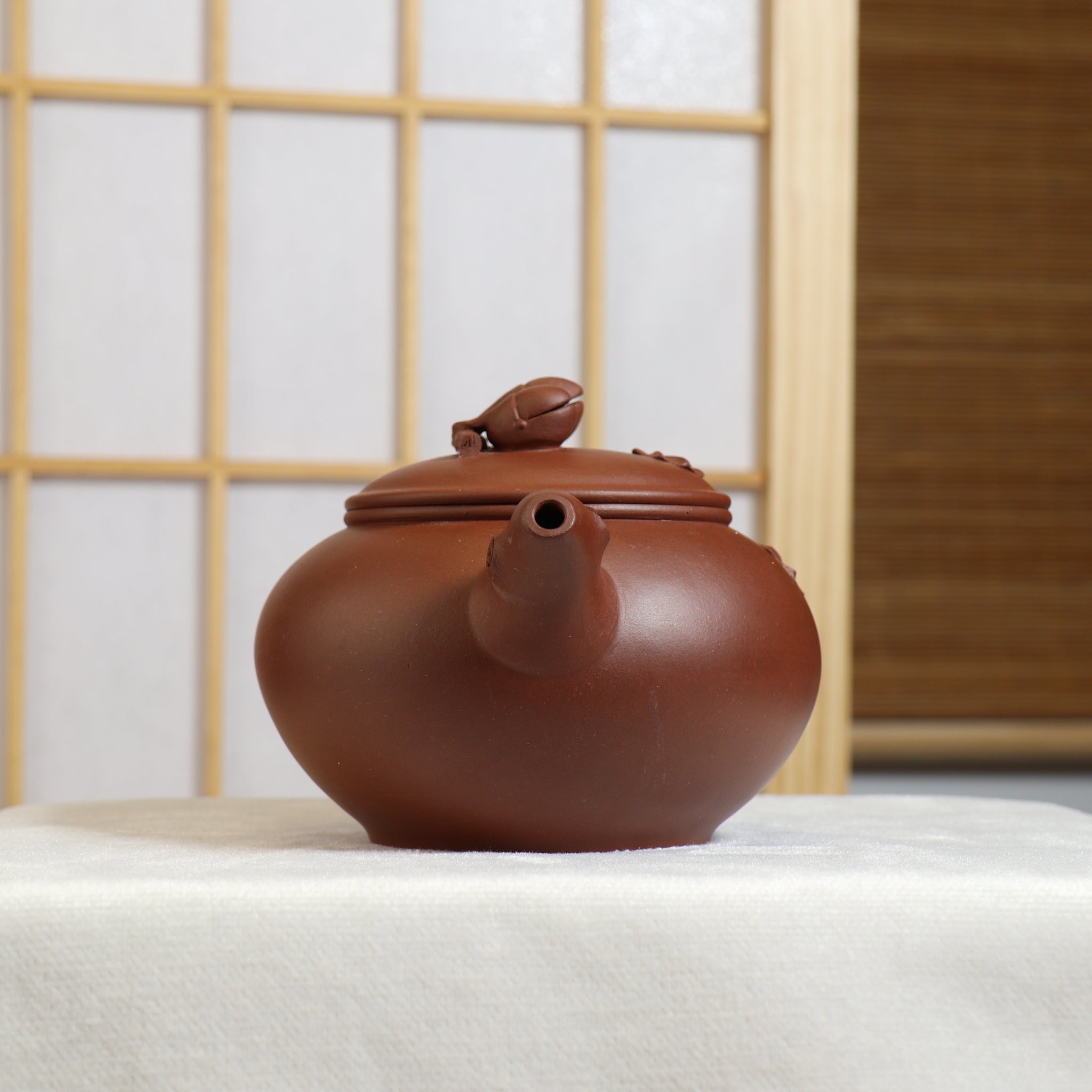 [Pistachio] Fully handmade purple clay Ruyi purple sand teapot