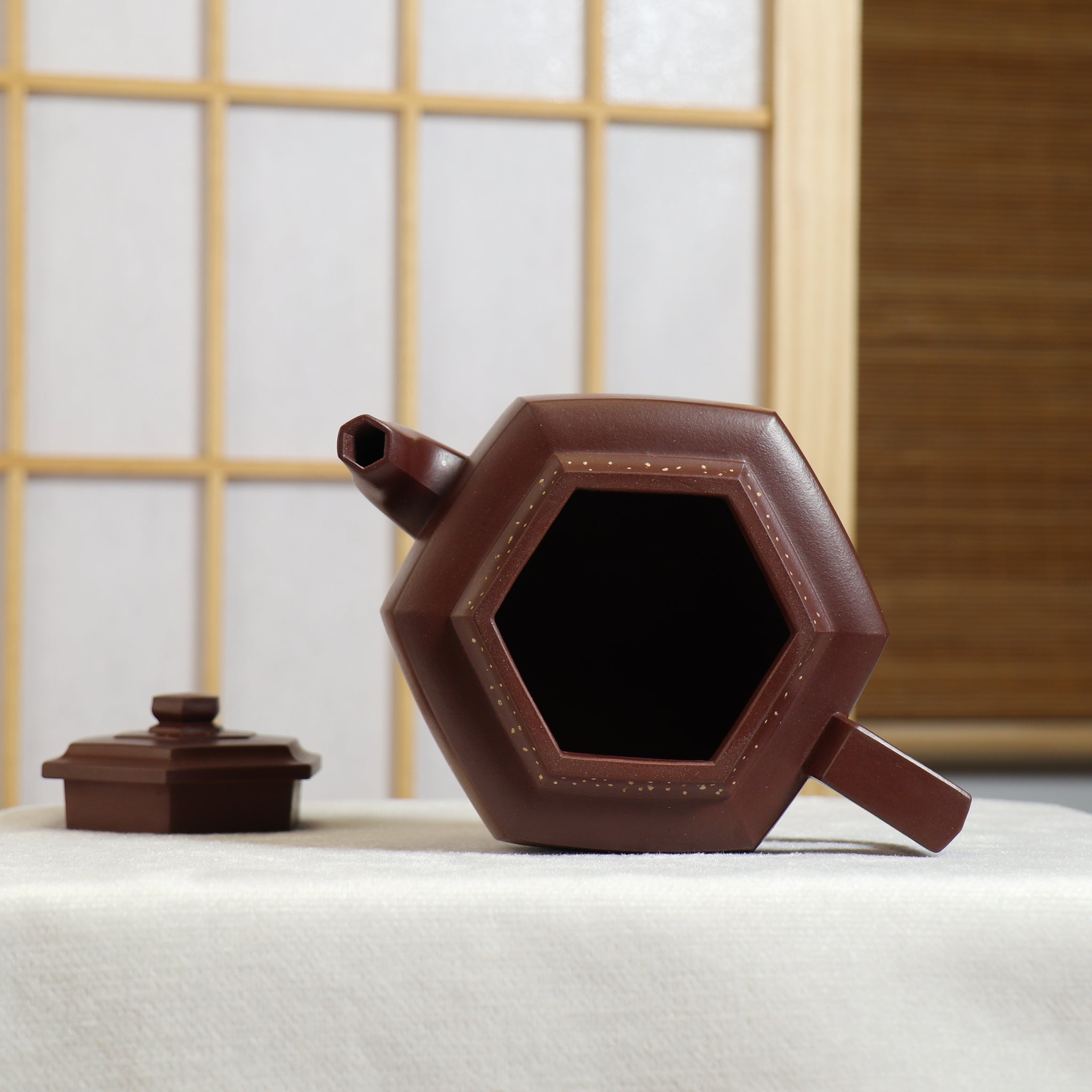 【六方雪華】全手工原礦紫泥簡樸紫砂茶壺