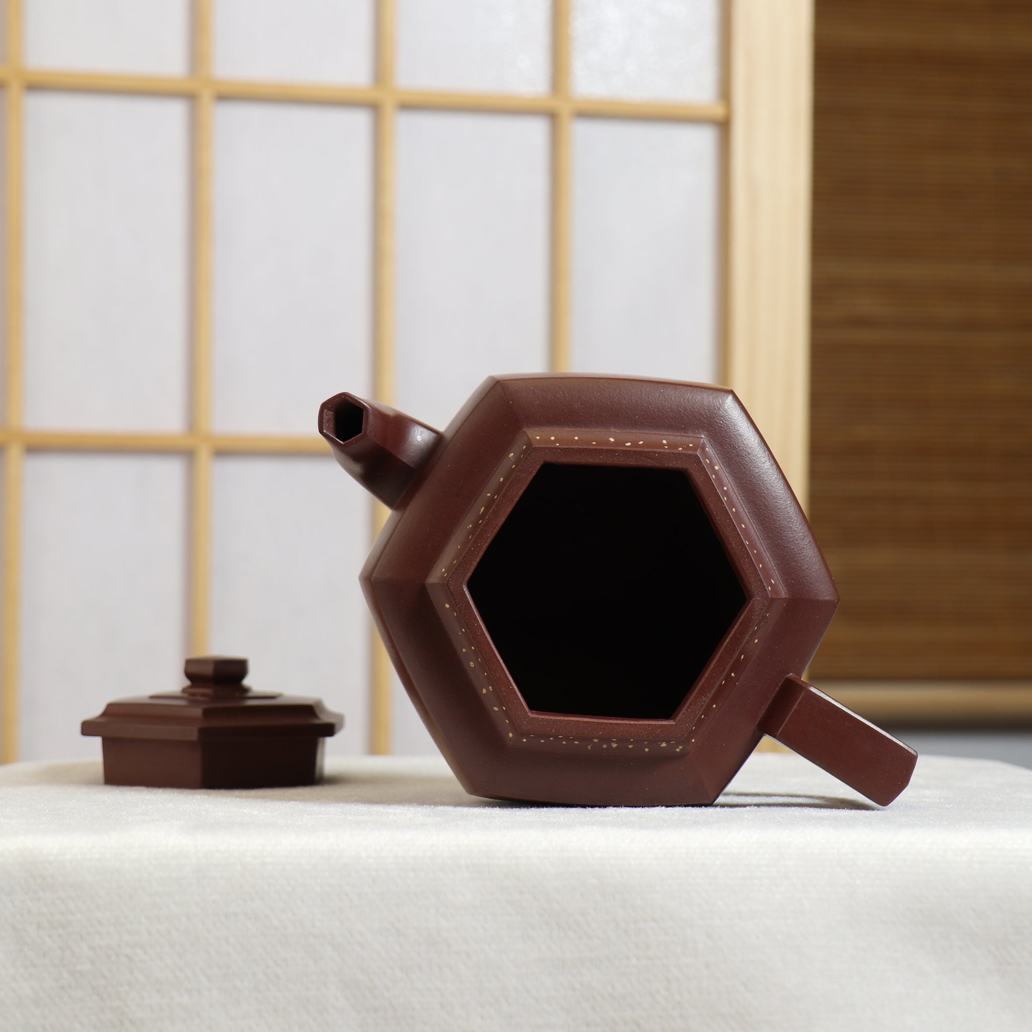 【六方雪華】全手工原礦紫泥簡樸紫砂茶壺