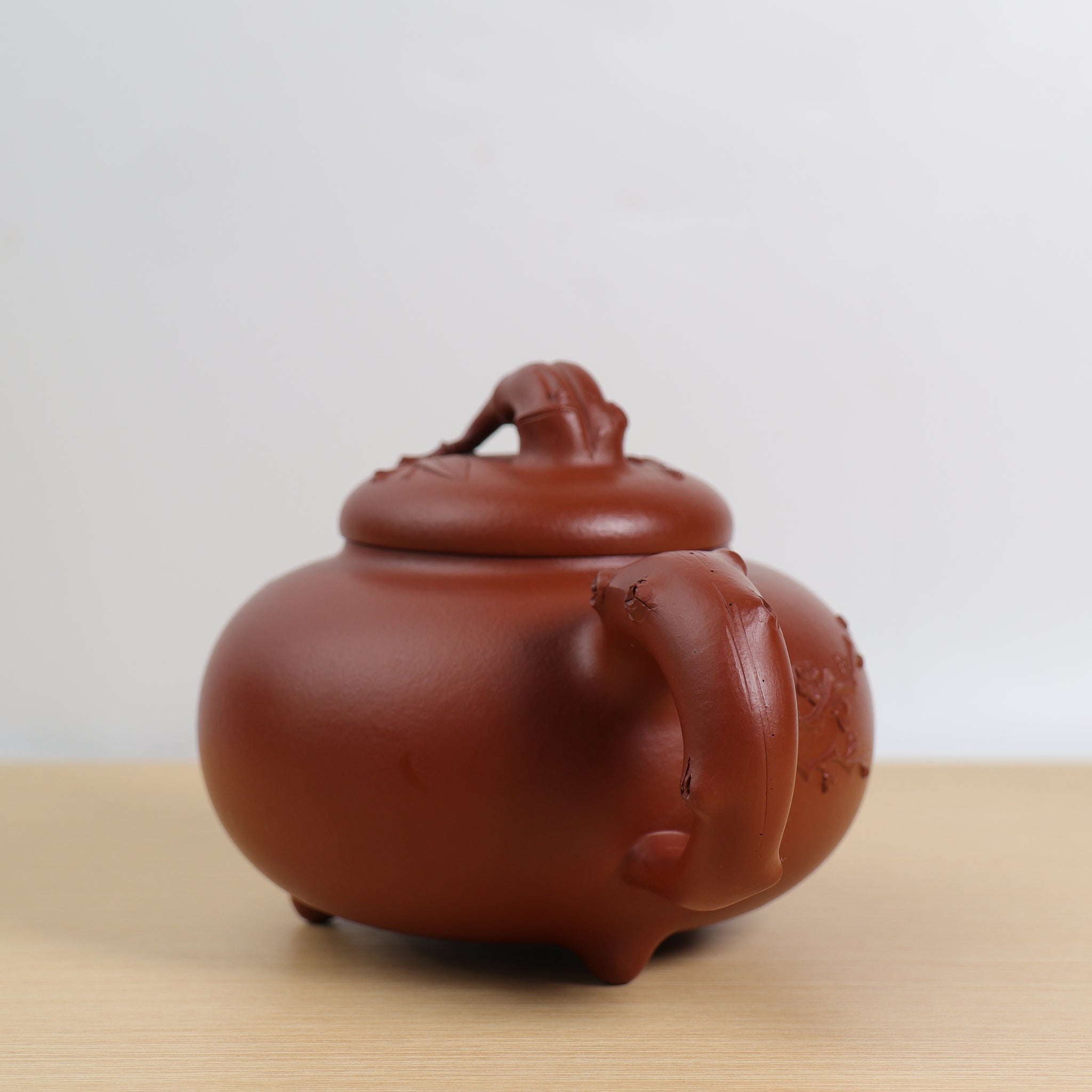 【梅竹雙清】大紅袍仿生紫砂茶壺