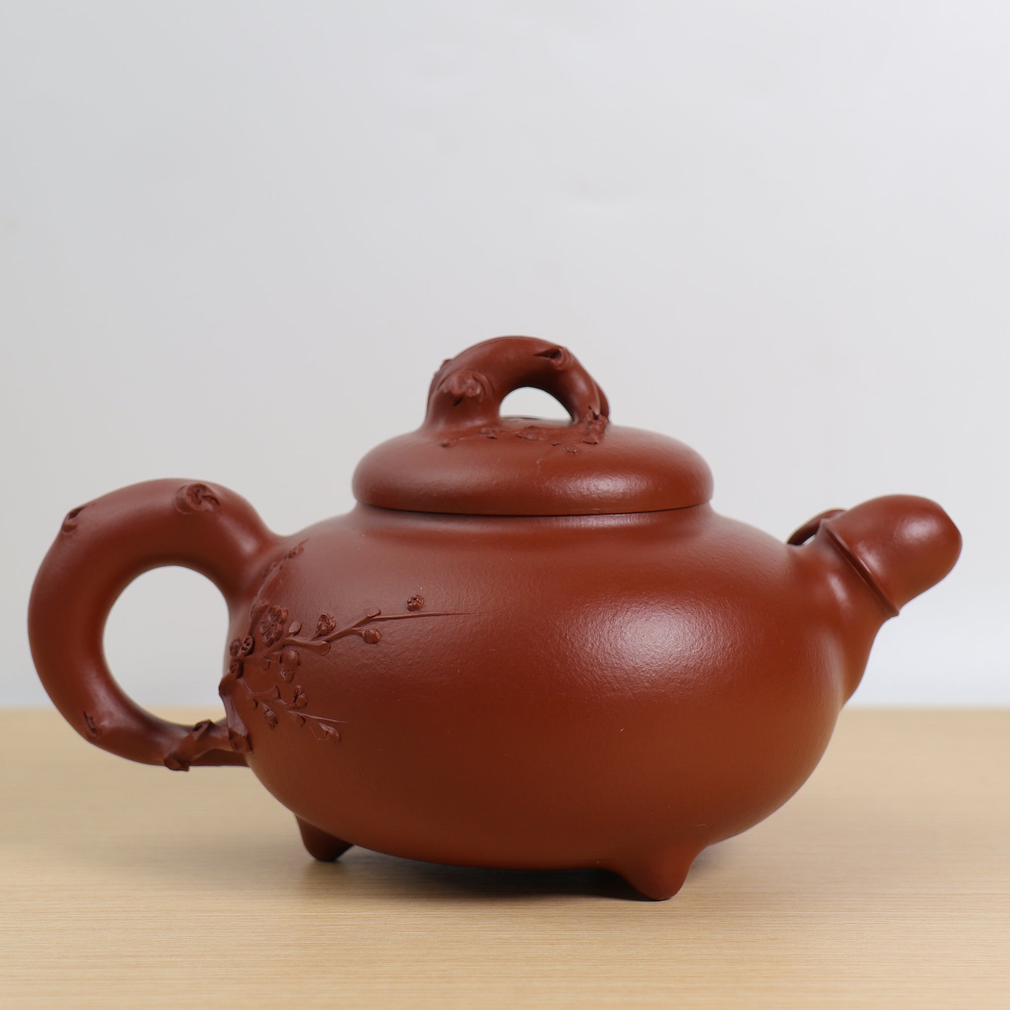 【梅竹雙清】大紅袍仿生紫砂茶壺