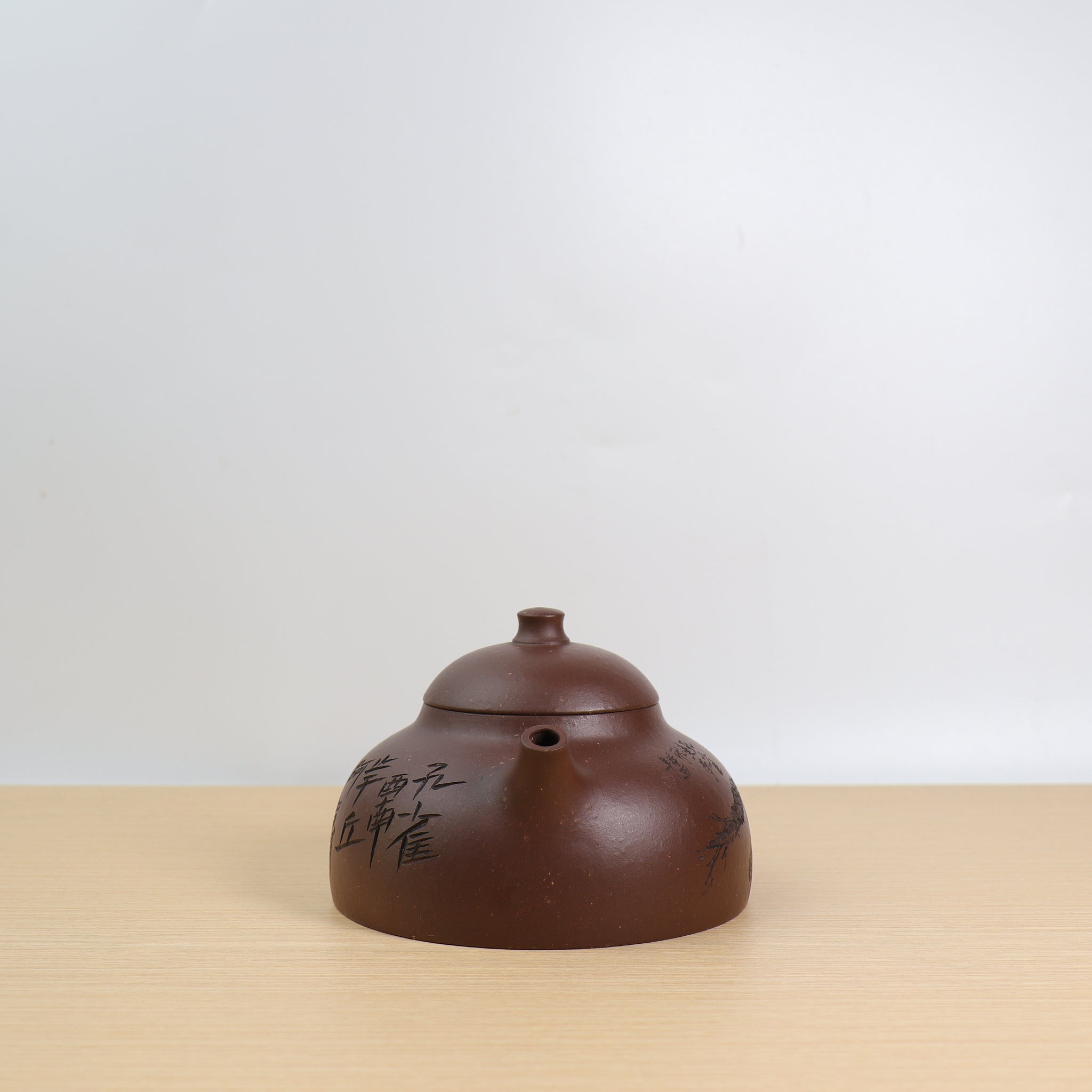 *新品*【乳丁壺 · 孔雀】紫泥雕刻紫砂茶壺