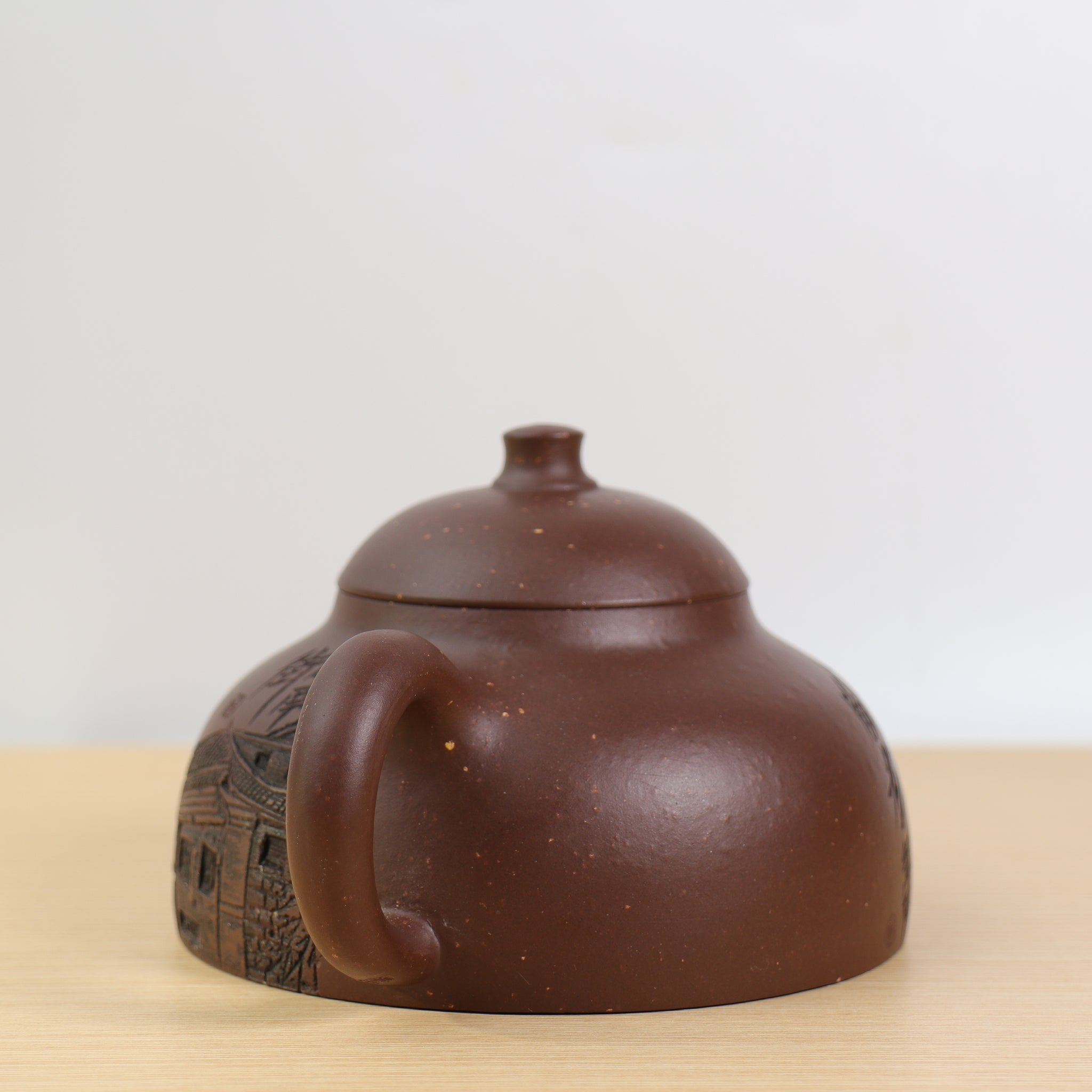 *New Product* [Ruding Pot · Gunan Street] Purple Clay Carved Purple Clay Teapot