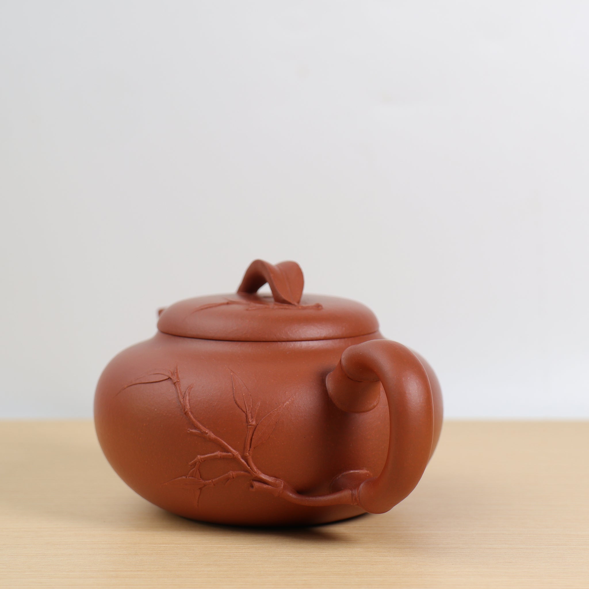 【秀竹】全手工紅清水泥仿生紫砂茶壺