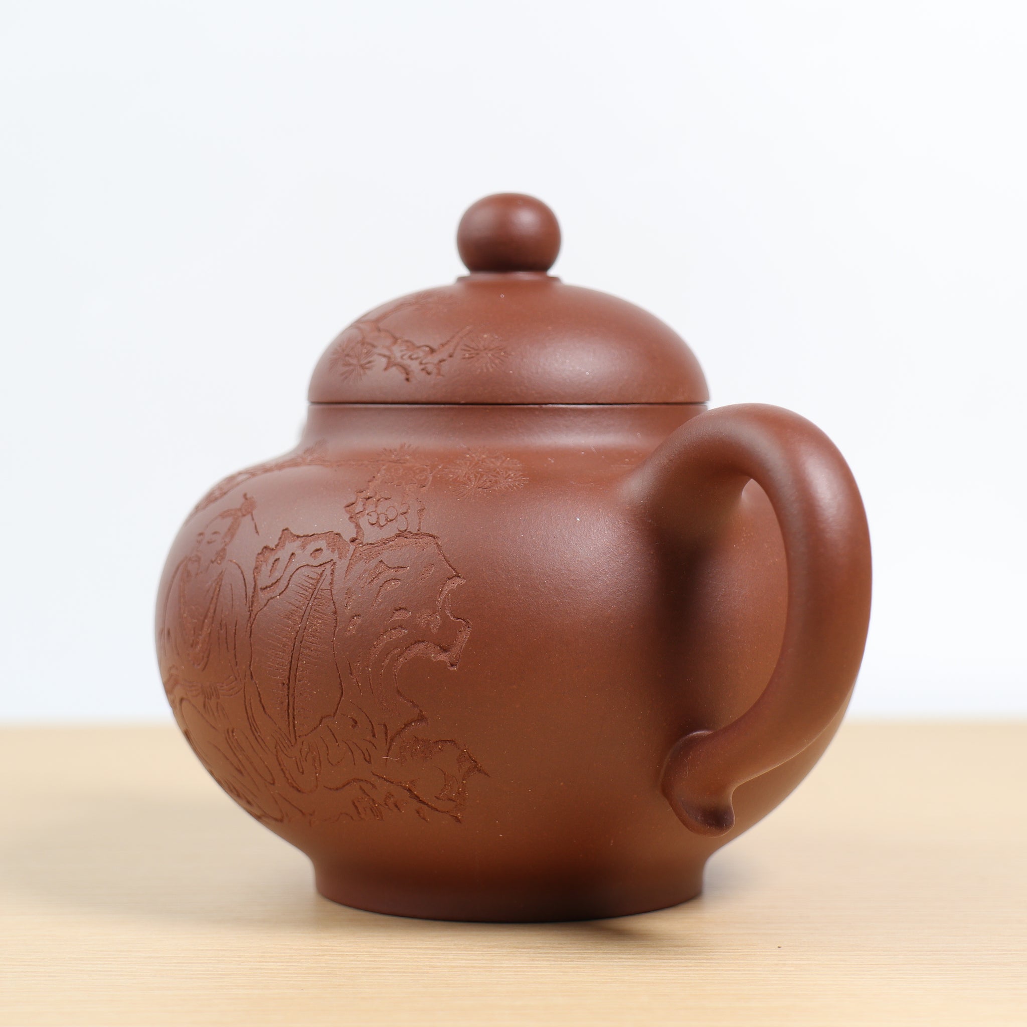 （已售出）【高旦】原礦清水泥刻畫紫砂茶壺