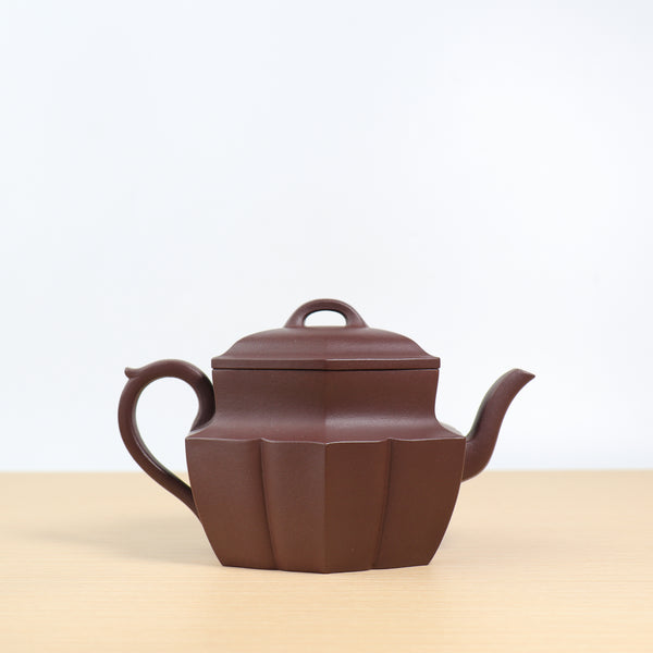 【六方玉蘭】全手工原礦紫泥筋紋紫砂茶壺