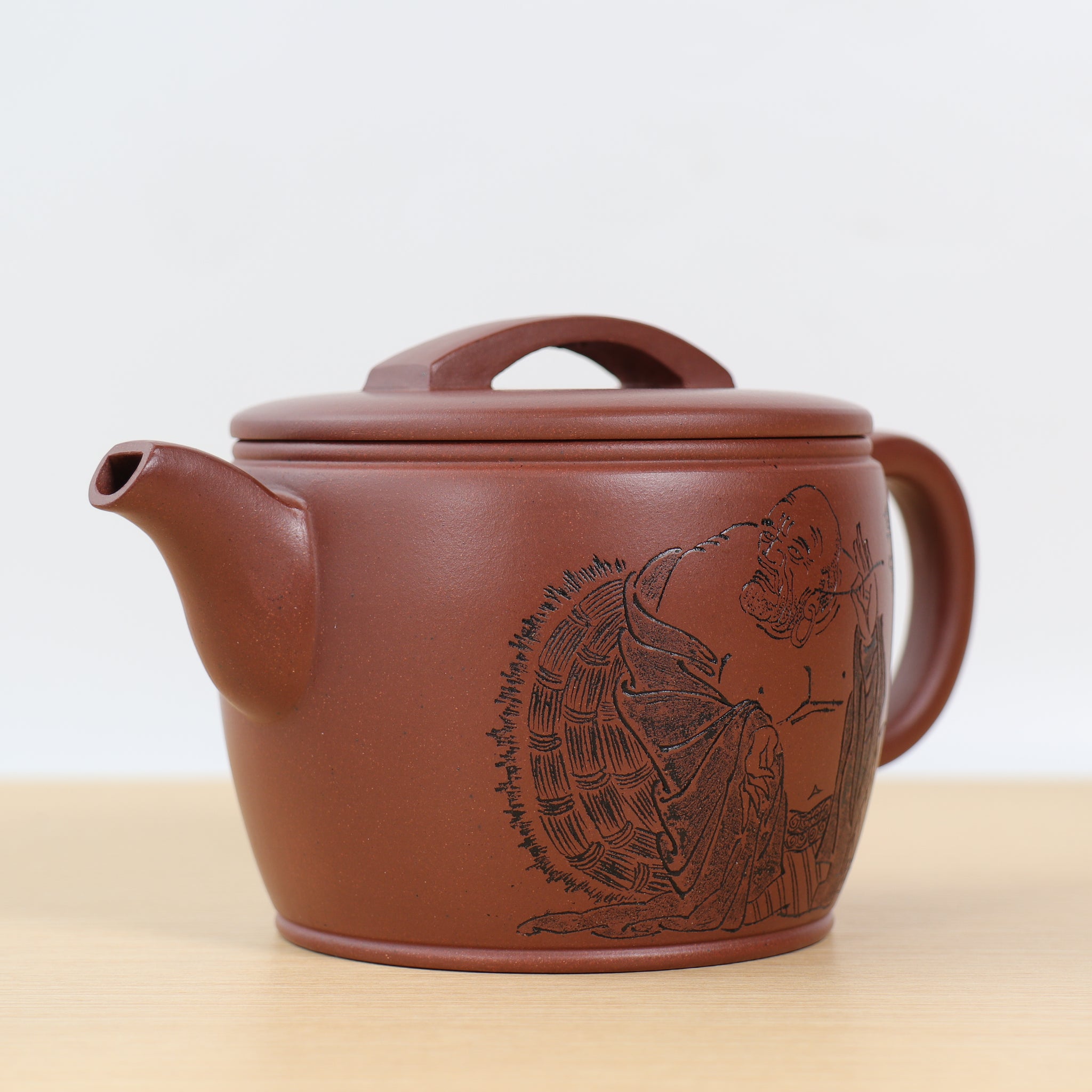 【漢瓦】原礦底槽青雕刻紫砂茶壺