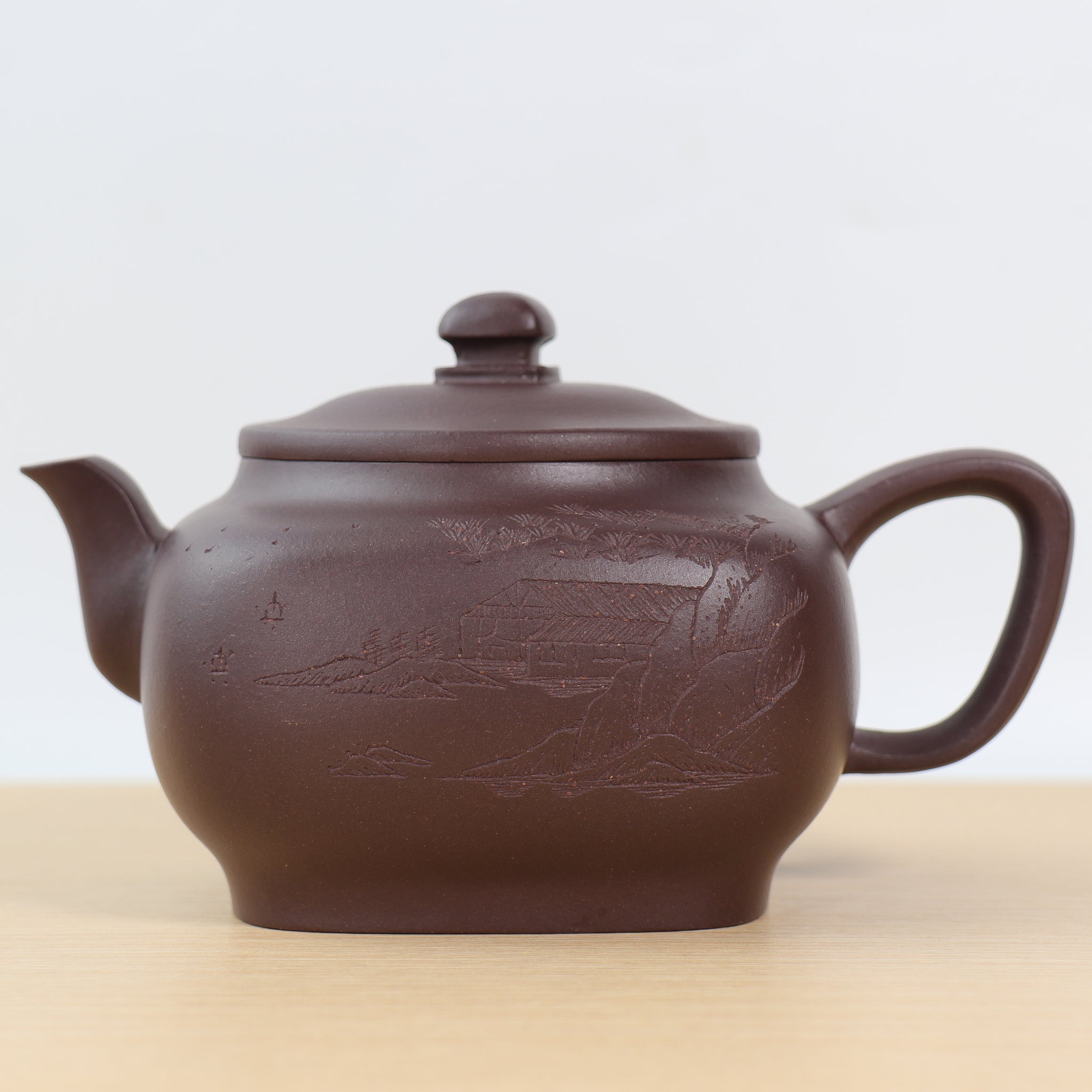 [Heaven and Earth Circle] Purple Clay Carved Purple Clay Teapot