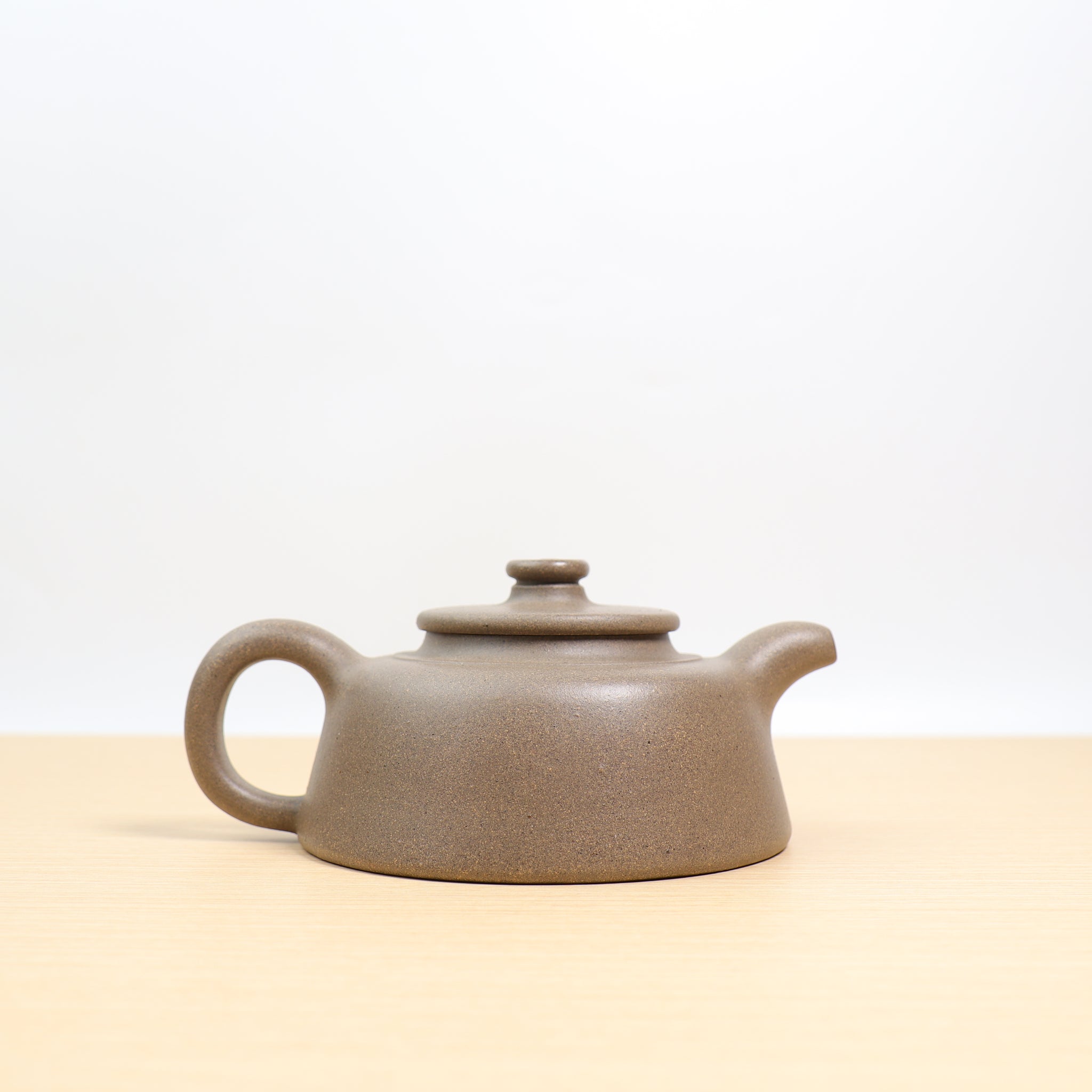 【平蓋玉壁】青段泥紫砂茶壺