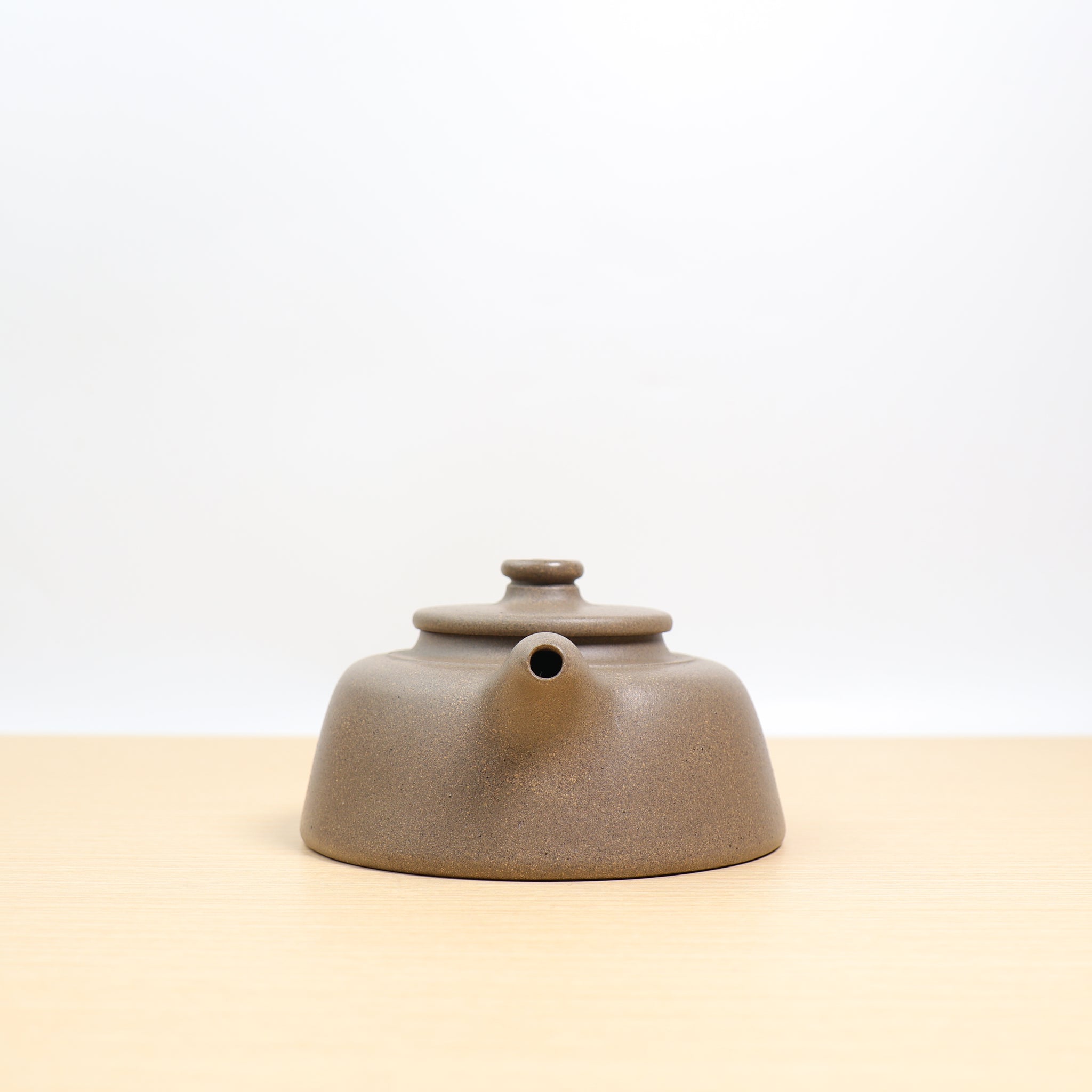 【平蓋玉壁】青段泥紫砂茶壺