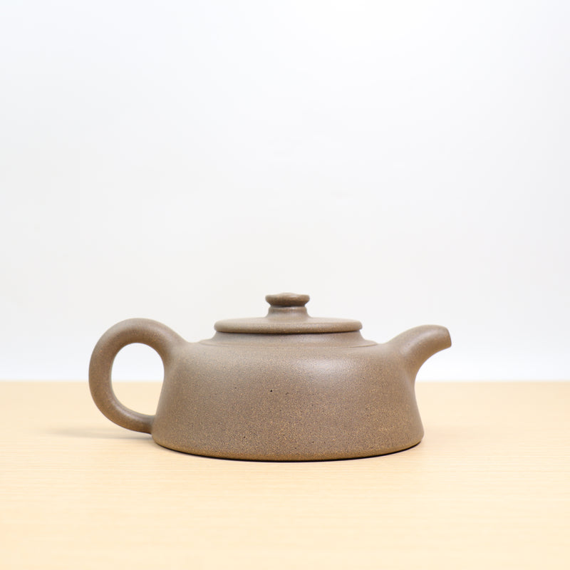 【平蓋玉壁】青段泥紫砂茶壺