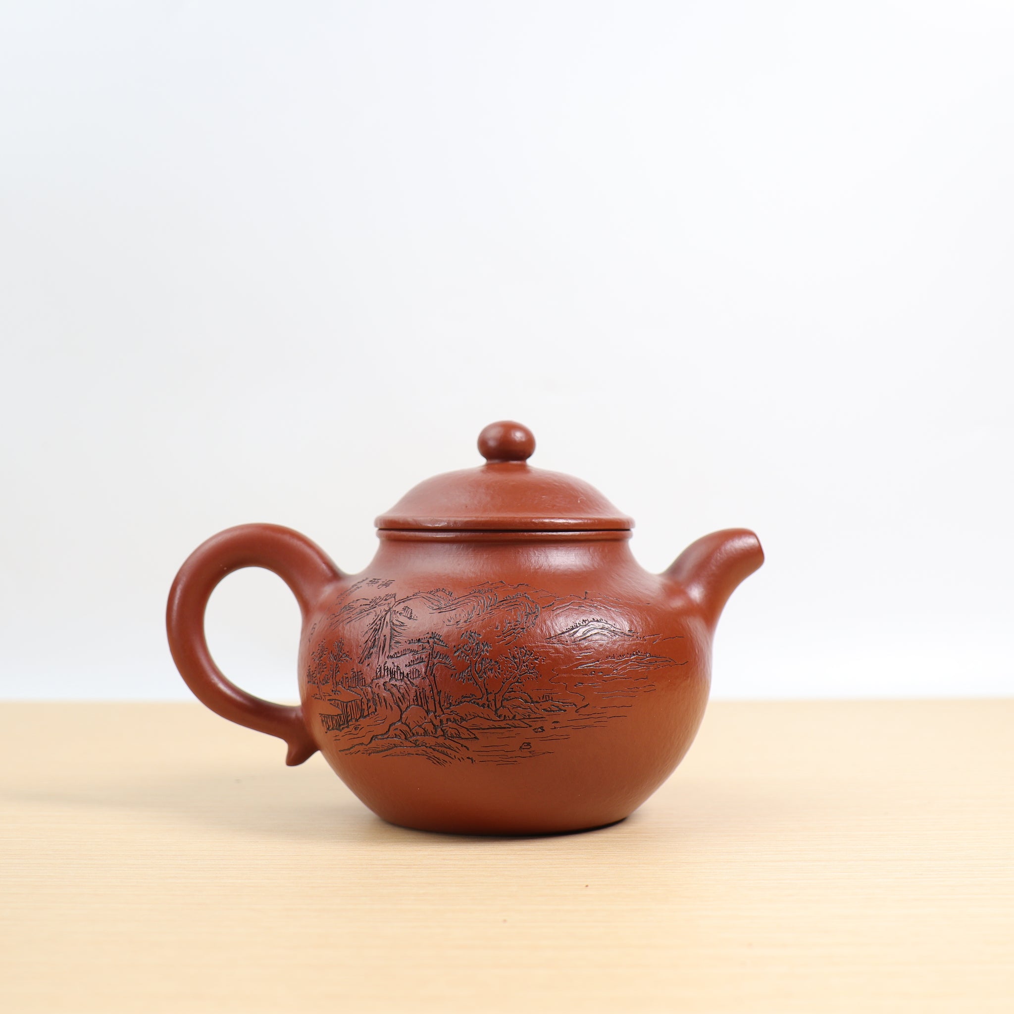 （已售出）【蓮子】原礦大紅袍刻畫紫砂茶壺