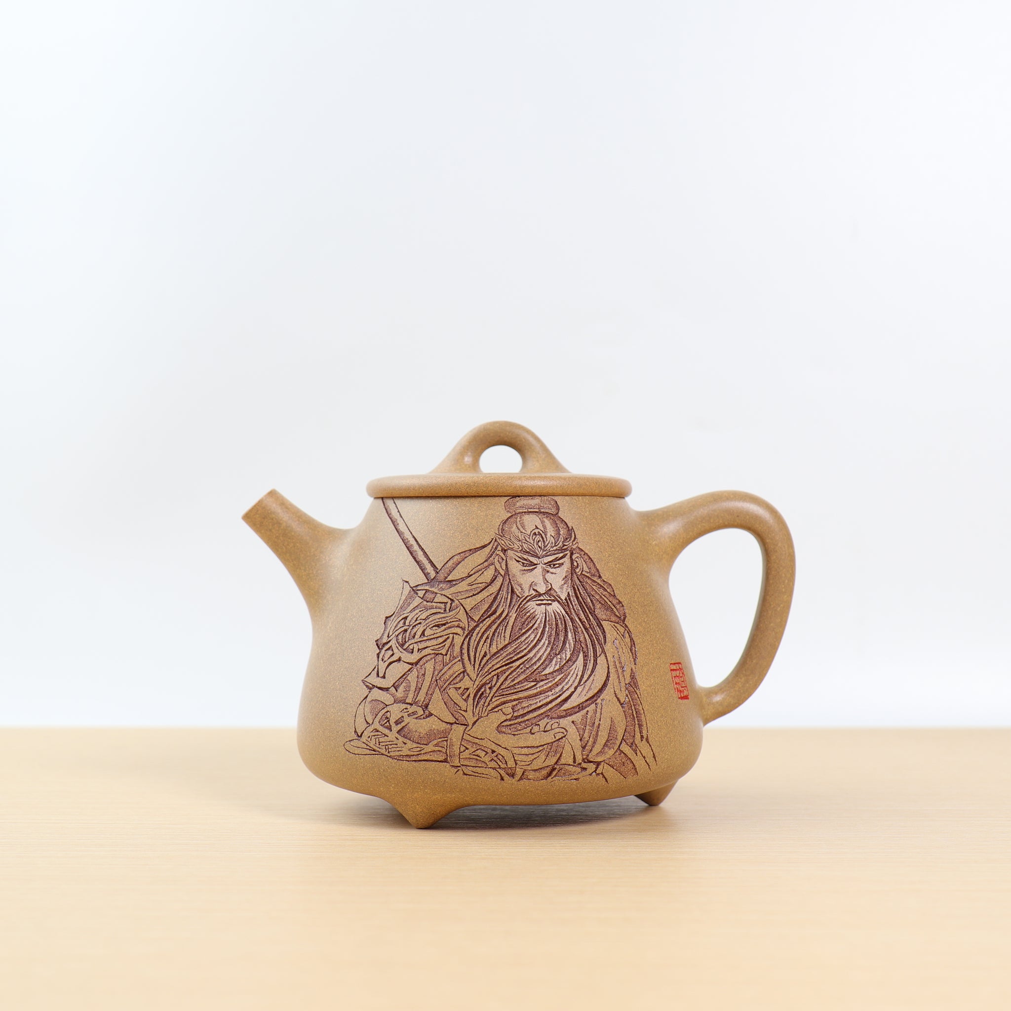 高石瓢】原礦段泥雕刻紫砂茶壺– Cha-Tailor Tea Specialist