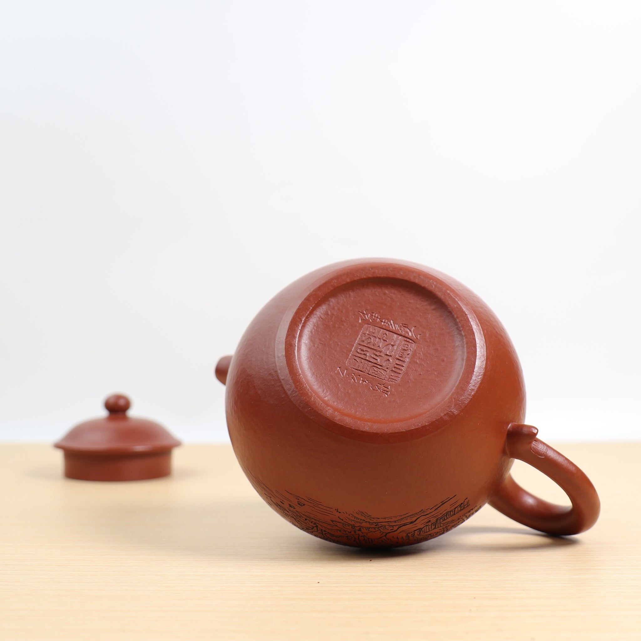 （已售出）【蓮子】原礦大紅袍刻畫紫砂茶壺