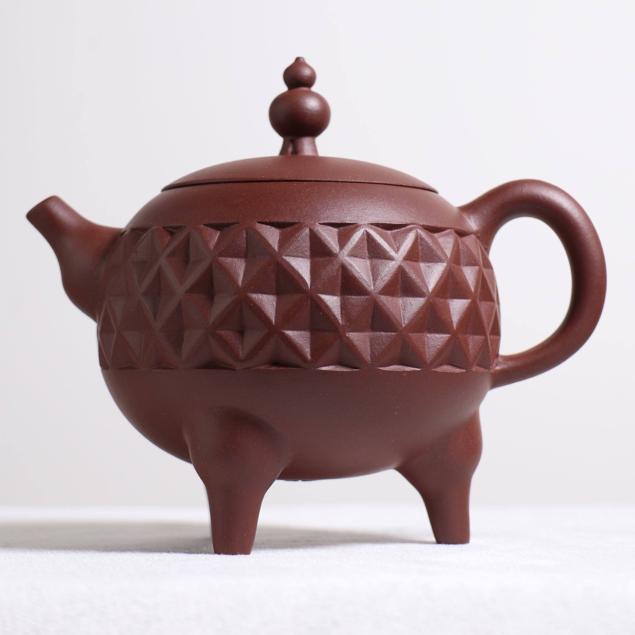 【Pearl of the Orient】Blue and purple sand teapot with bottom trough