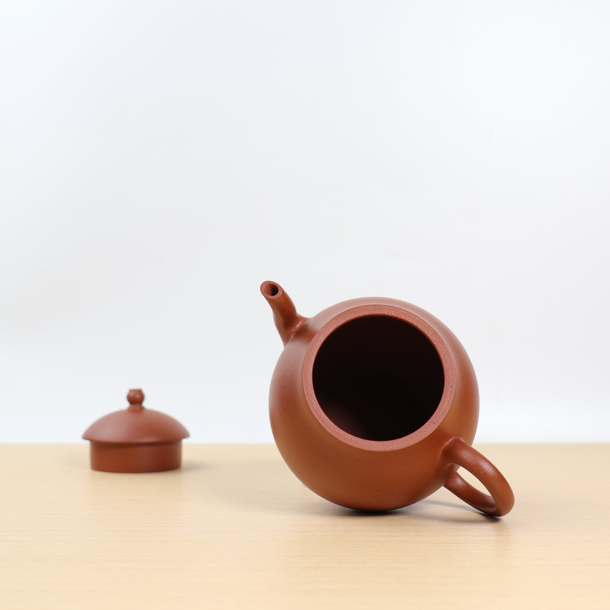 *Zhu Qinyong’s disciple* [Lotus Lantern] Fully handmade raw mineral red clay and elegant purple sand teapot