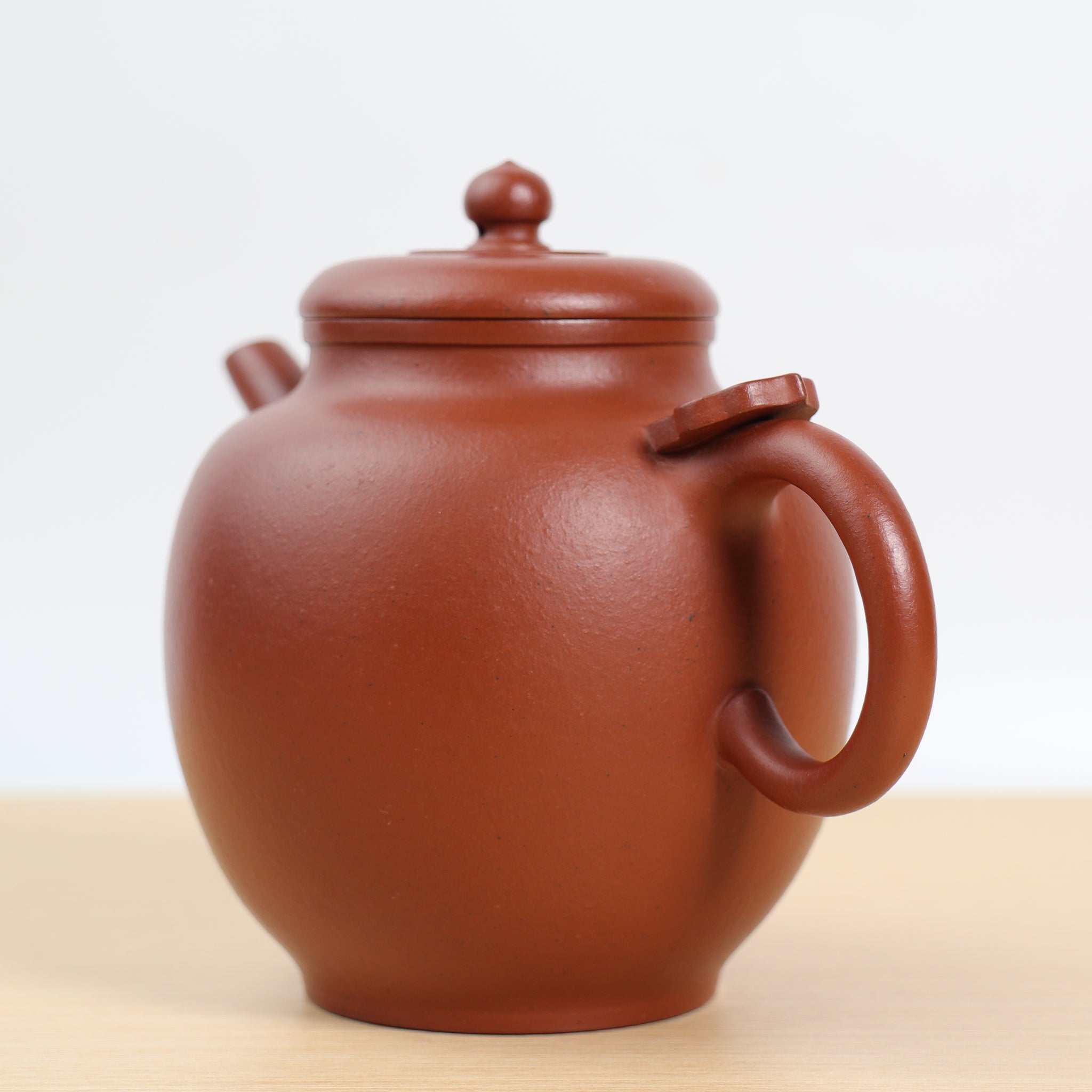 [Heyi] Fully handmade raw mineral cinnabar mud and purple sand teapot