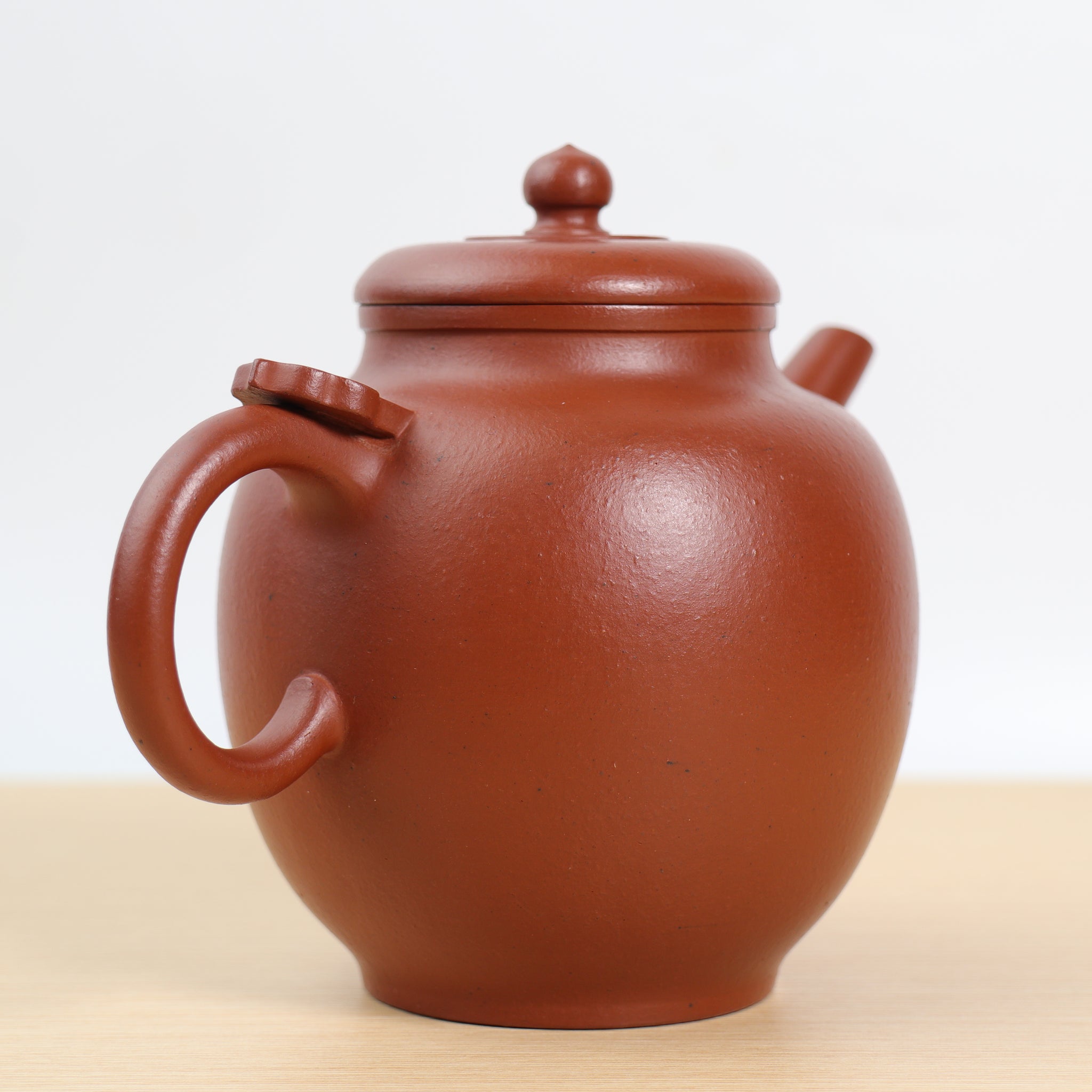 [Heyi] Fully handmade raw mineral cinnabar mud and purple sand teapot