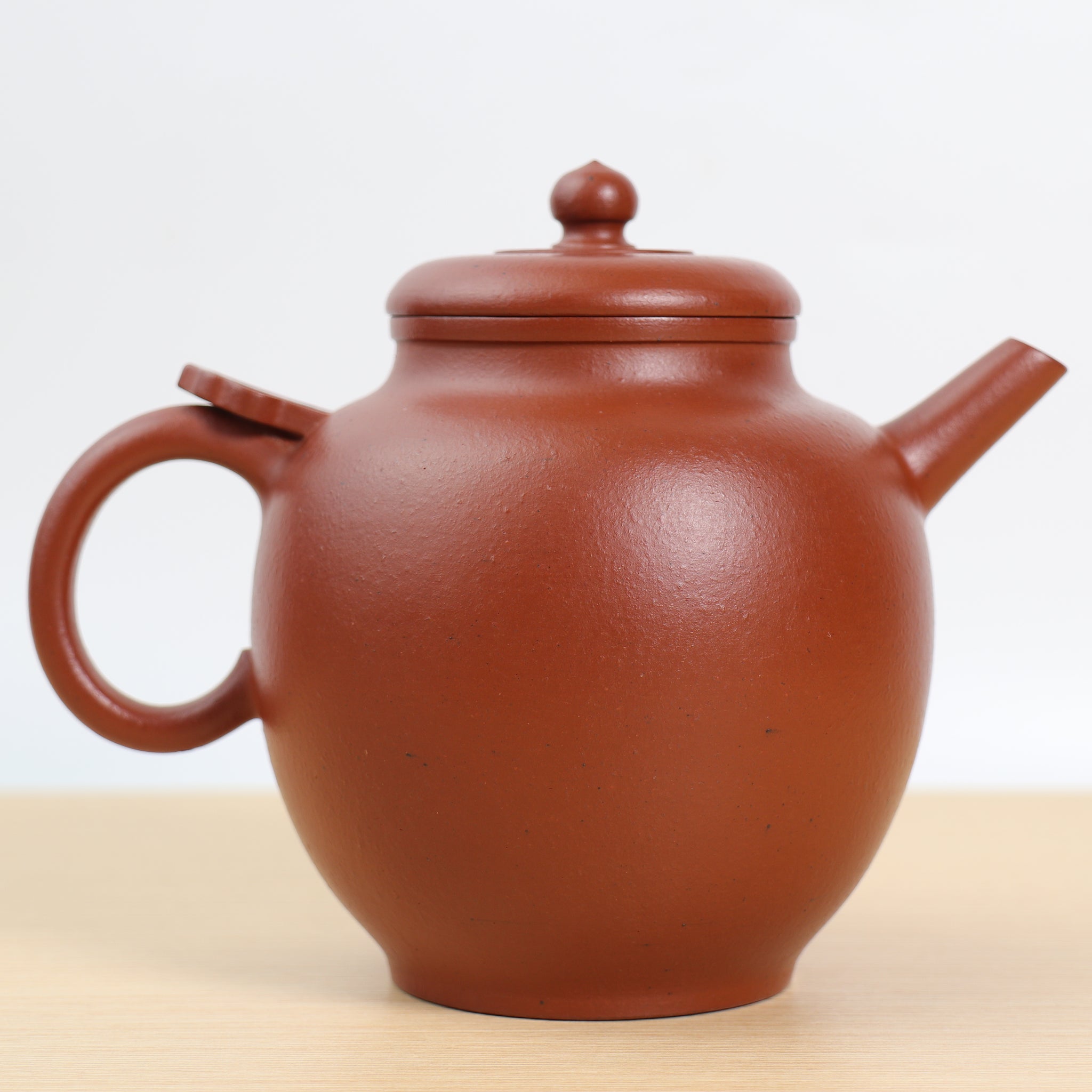 [Heyi] Fully handmade raw mineral cinnabar mud and purple sand teapot